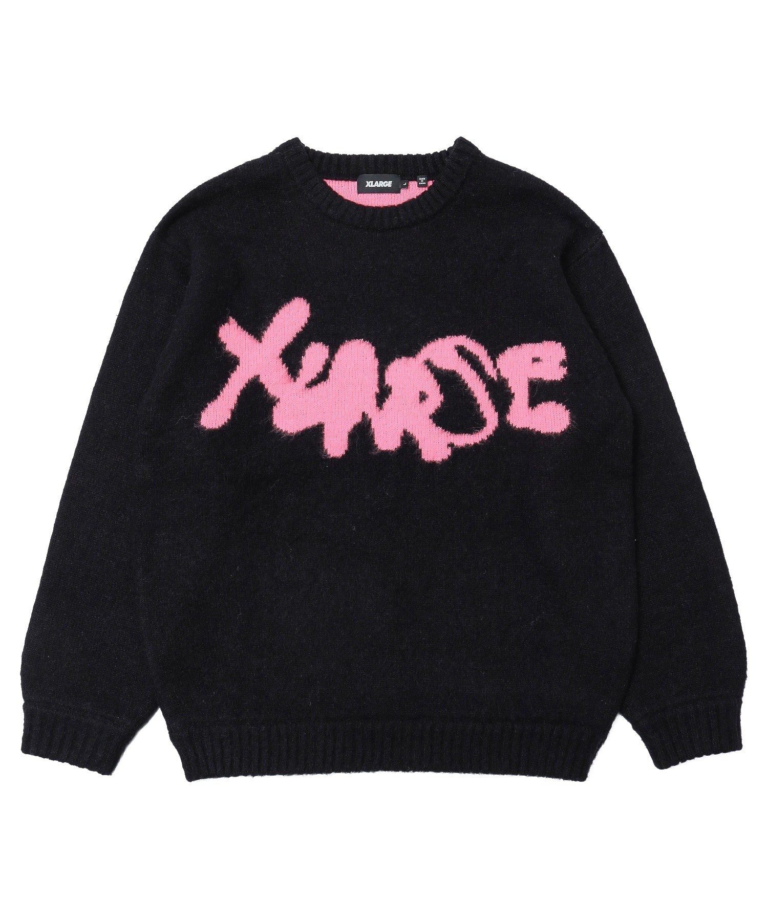 FLUID LETTERING CREW SWEATER