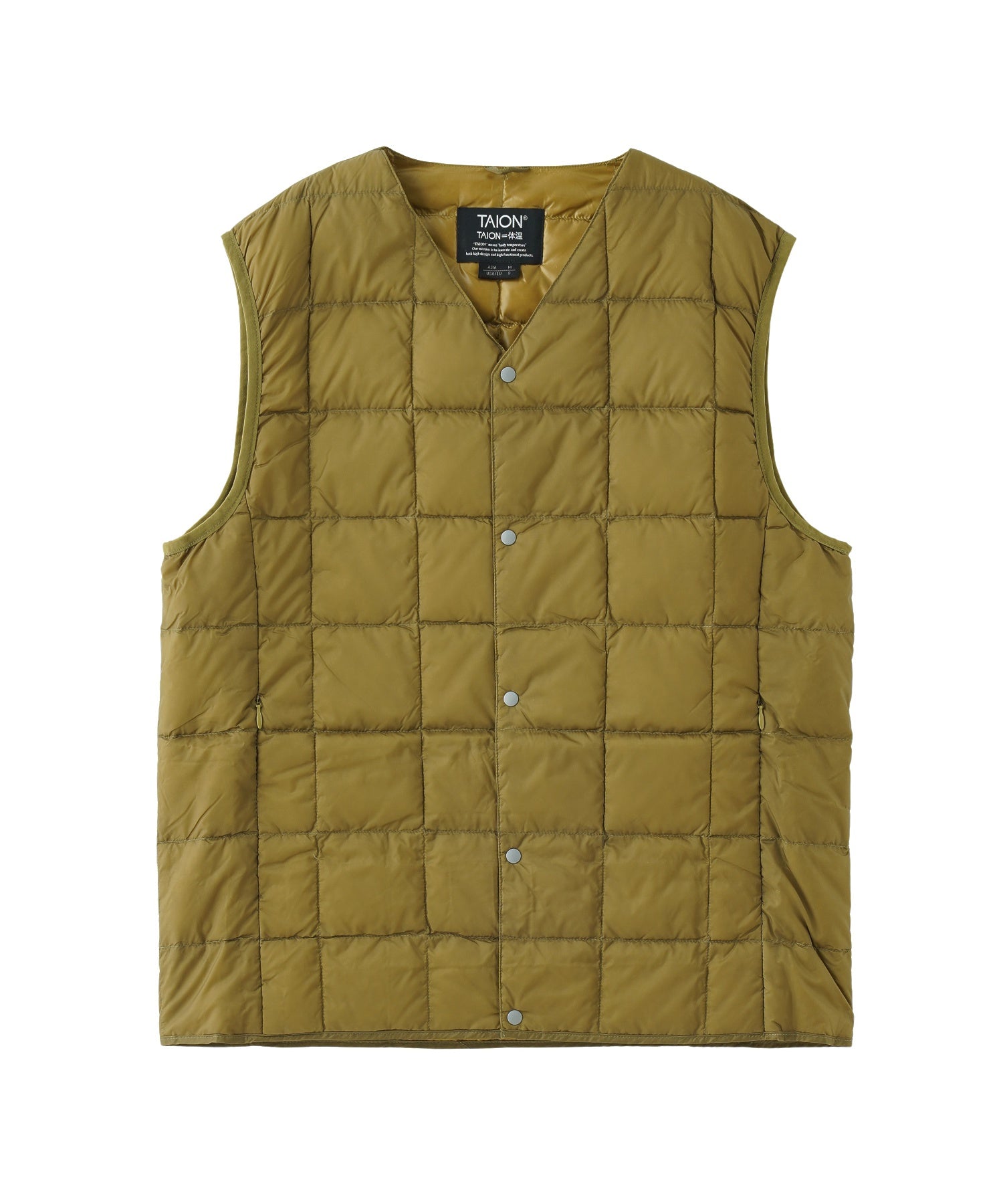 TAION/タイオン/V NECK BUTTON DOWN VEST/TAION-001