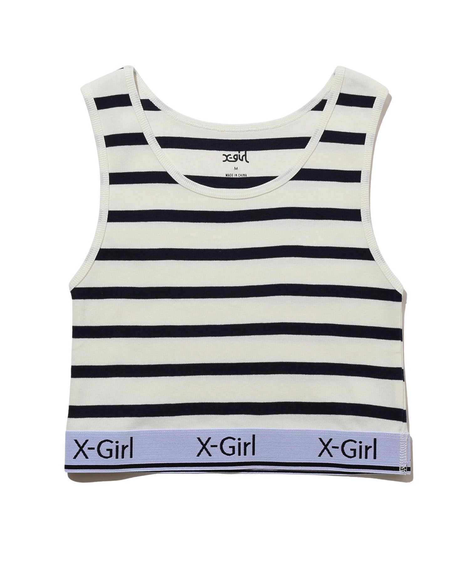 LOGO AND STRIPE TANK TOP