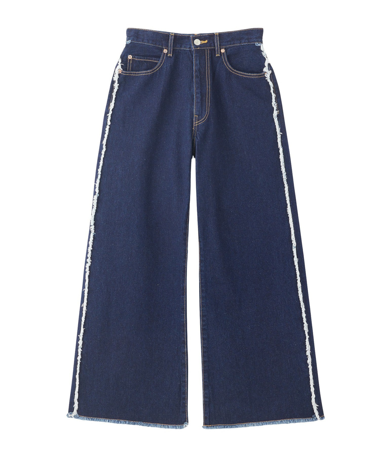 FRINGE DENIM PANTS