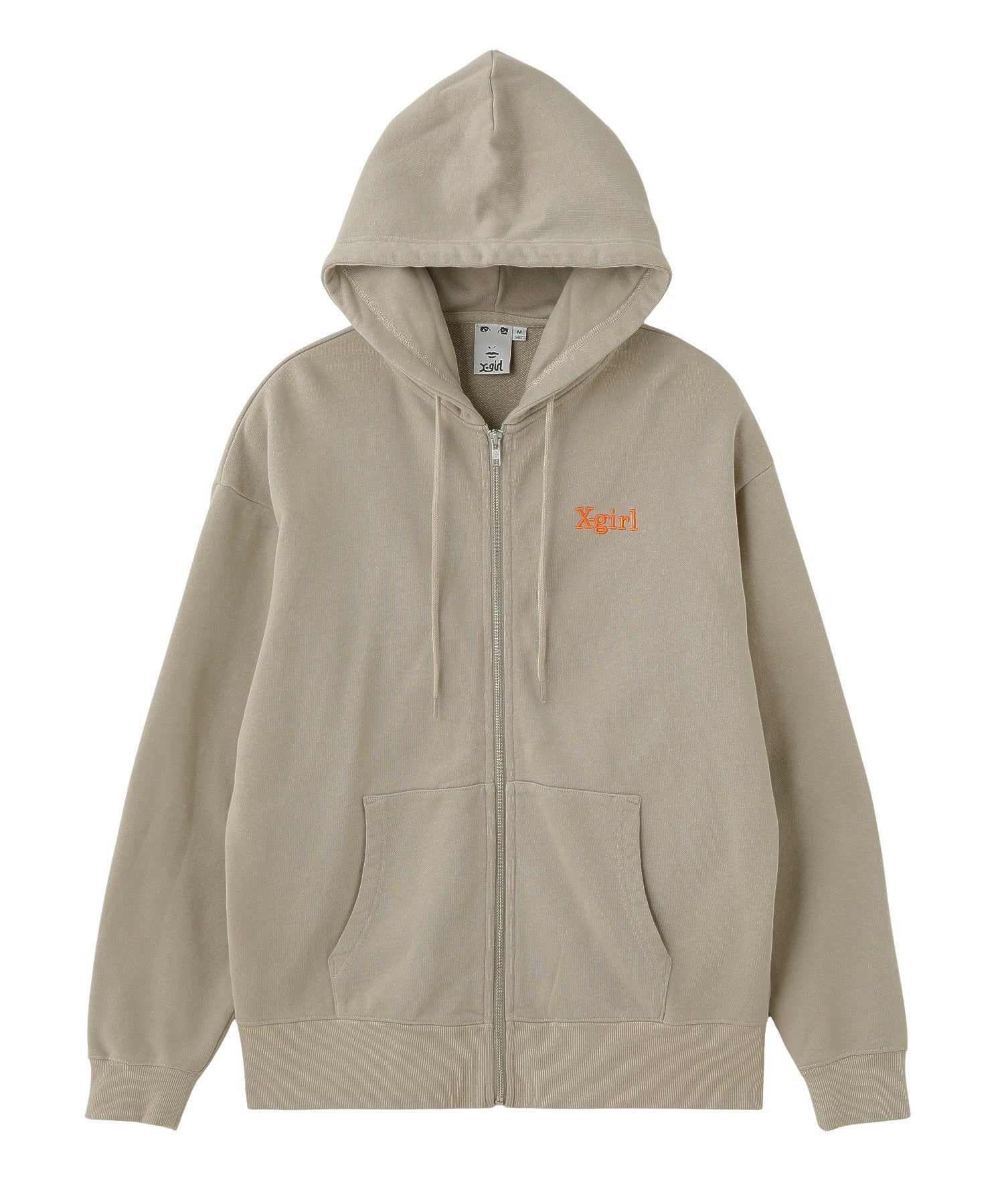 EMBROIDERED LOGO ZIP UP SWEAT HOODIE