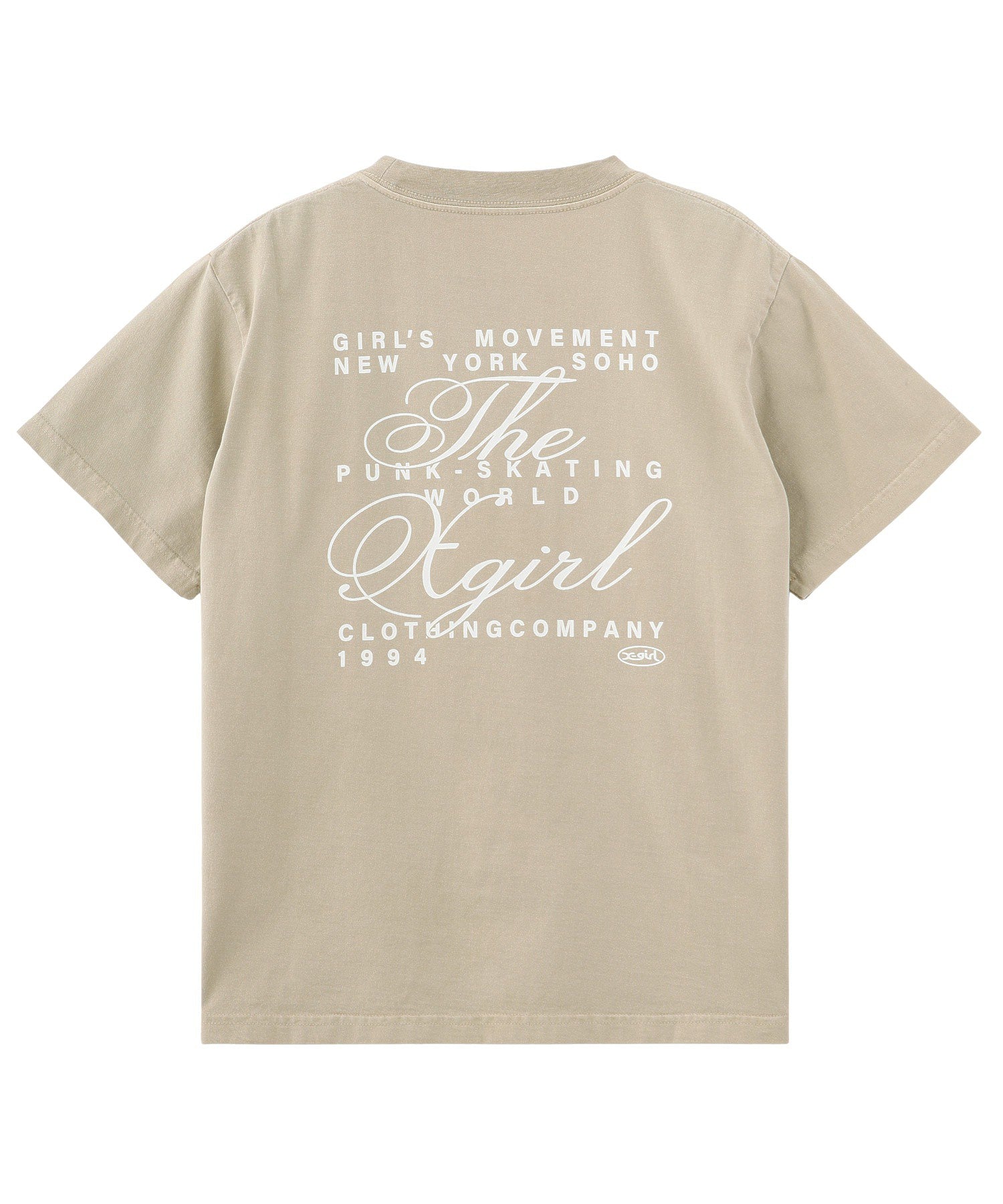 FADED MESSAGE AND SCRIPT LOGO S/S TEE