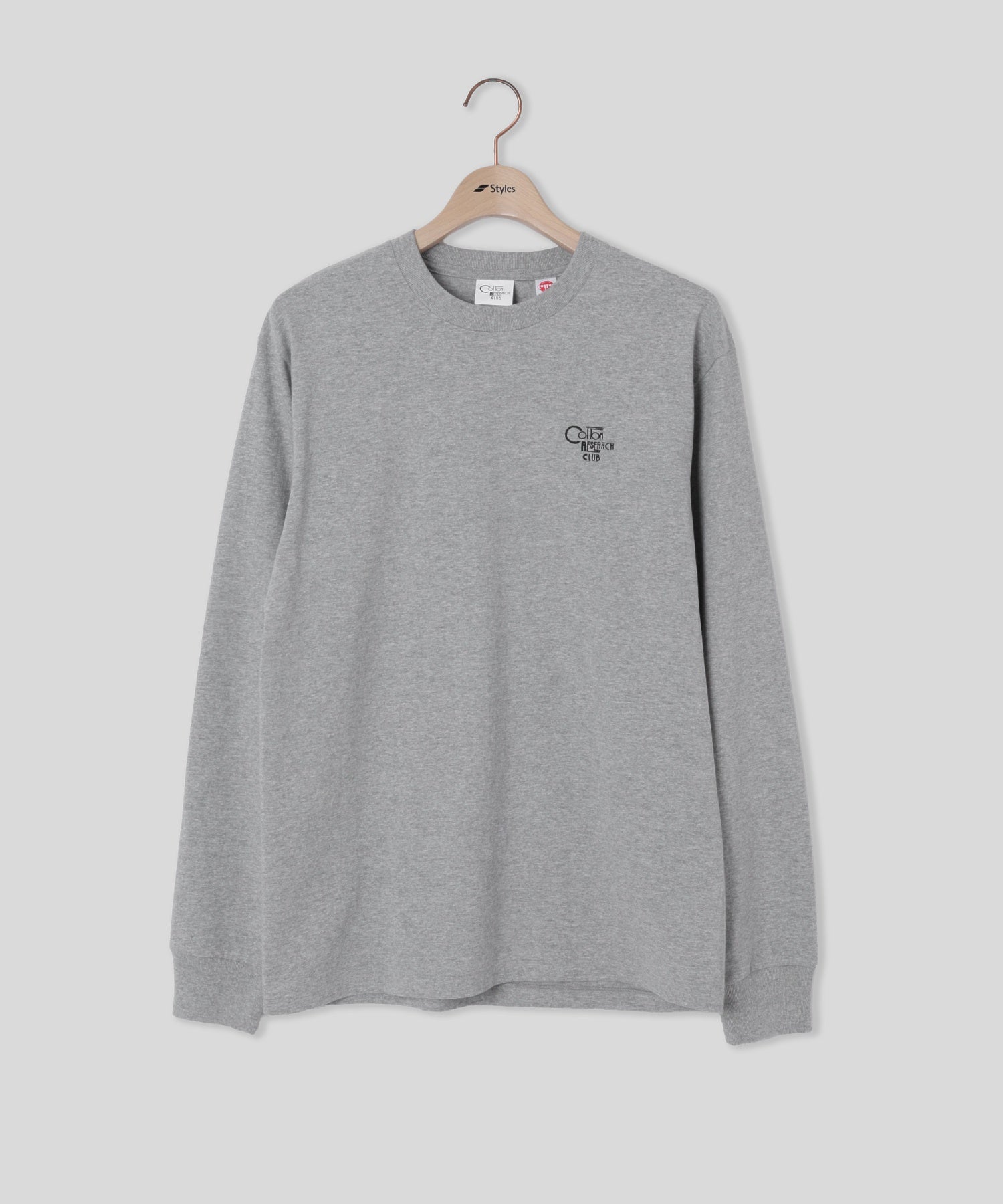 【別注】Styles CRC/コットンリサーチクラブ/EX L/S T-SHIRT JPC-003 GRY