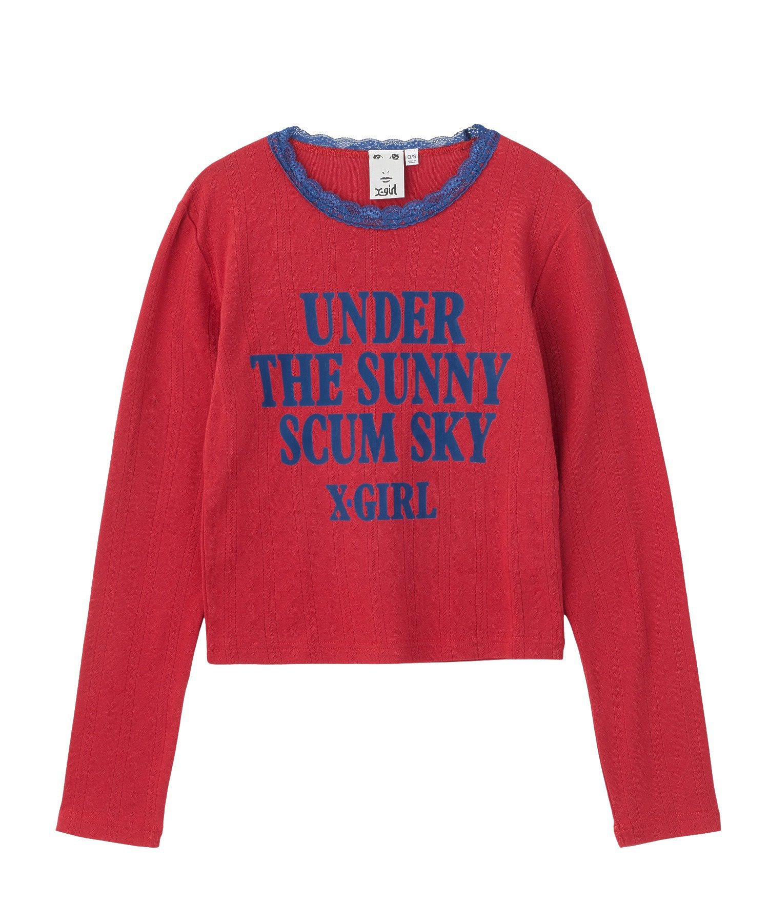 LACE TRIM L/S BABY TOP