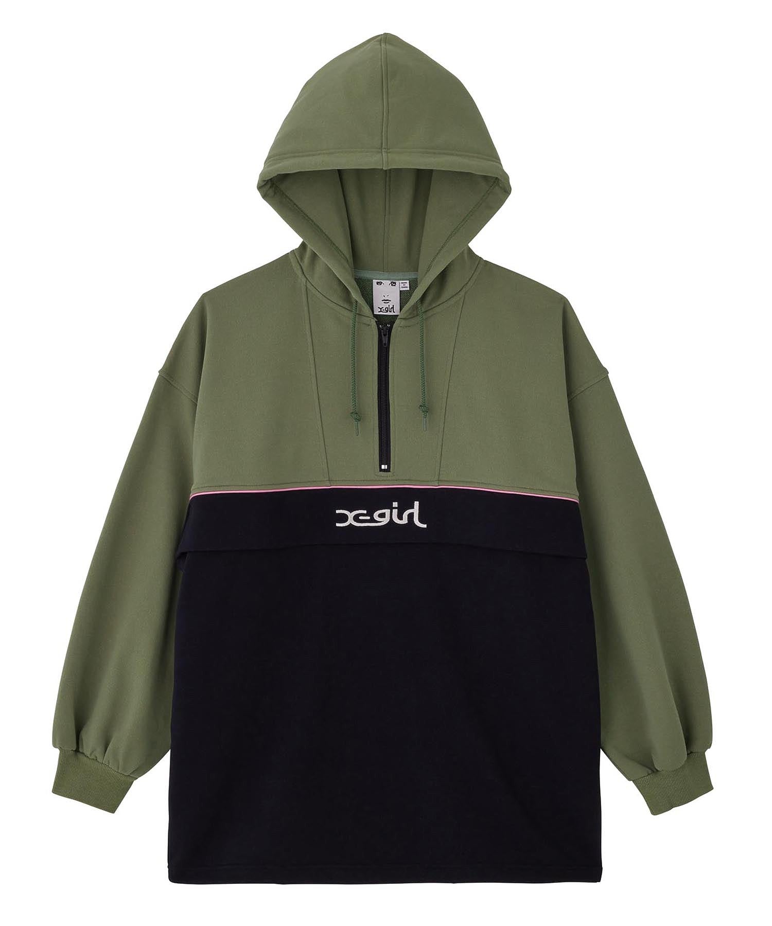 BICOLOR ANORAK SWEAT DRESS X-girl