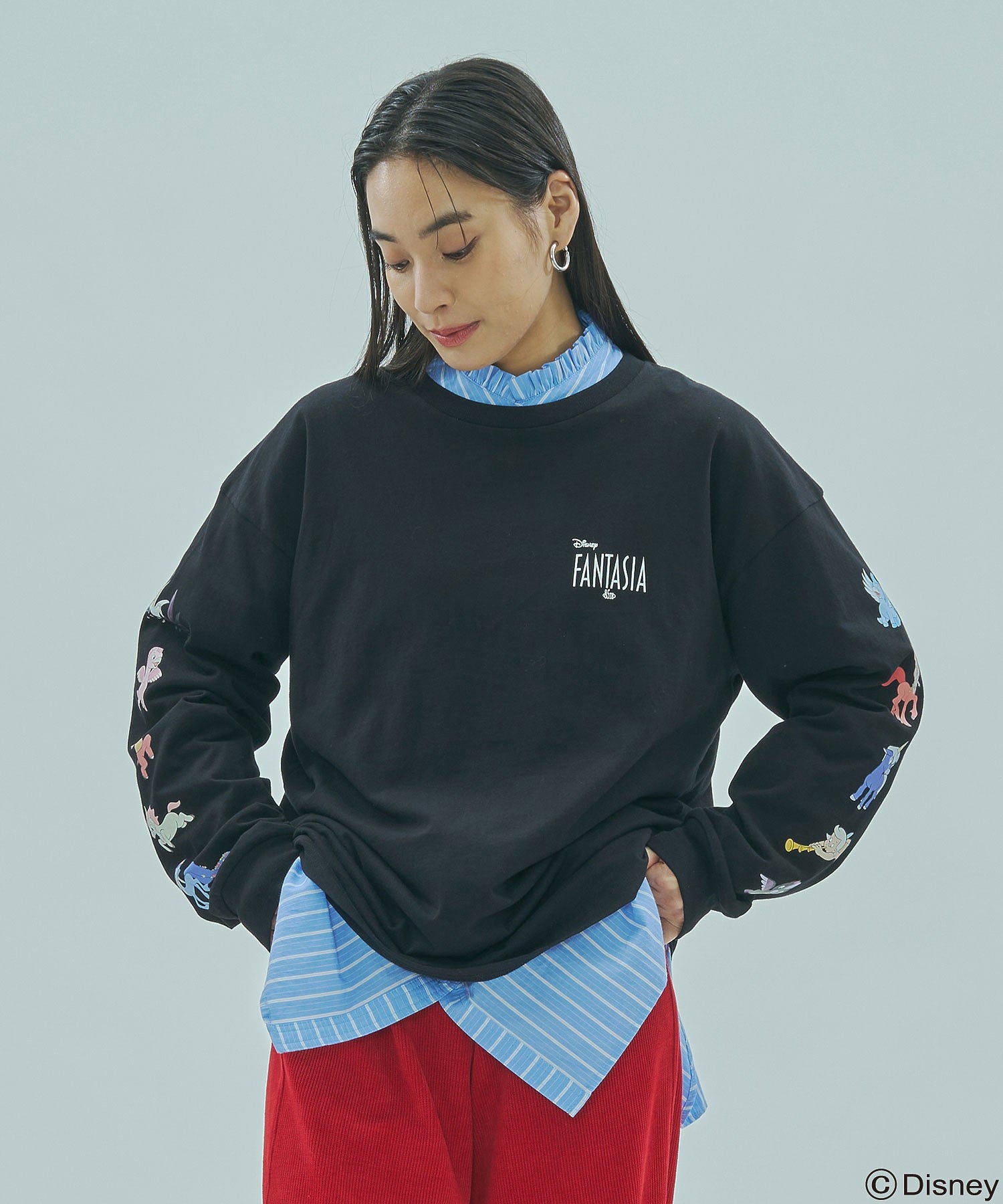 DISNEY『FANTASIA』/SLEEVE PRINT L/S TEE