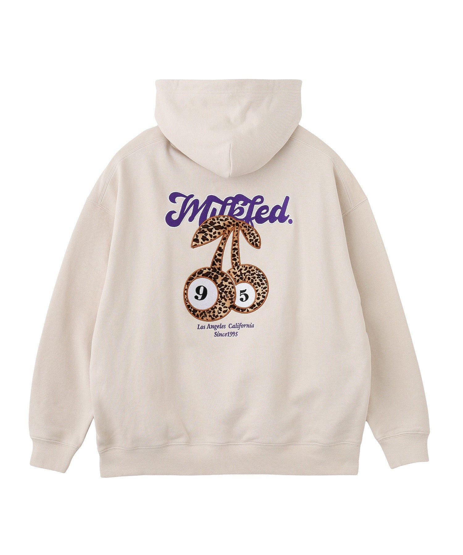 LEOPARD PRINT CHERRY PATCH SWEAT HOODIE