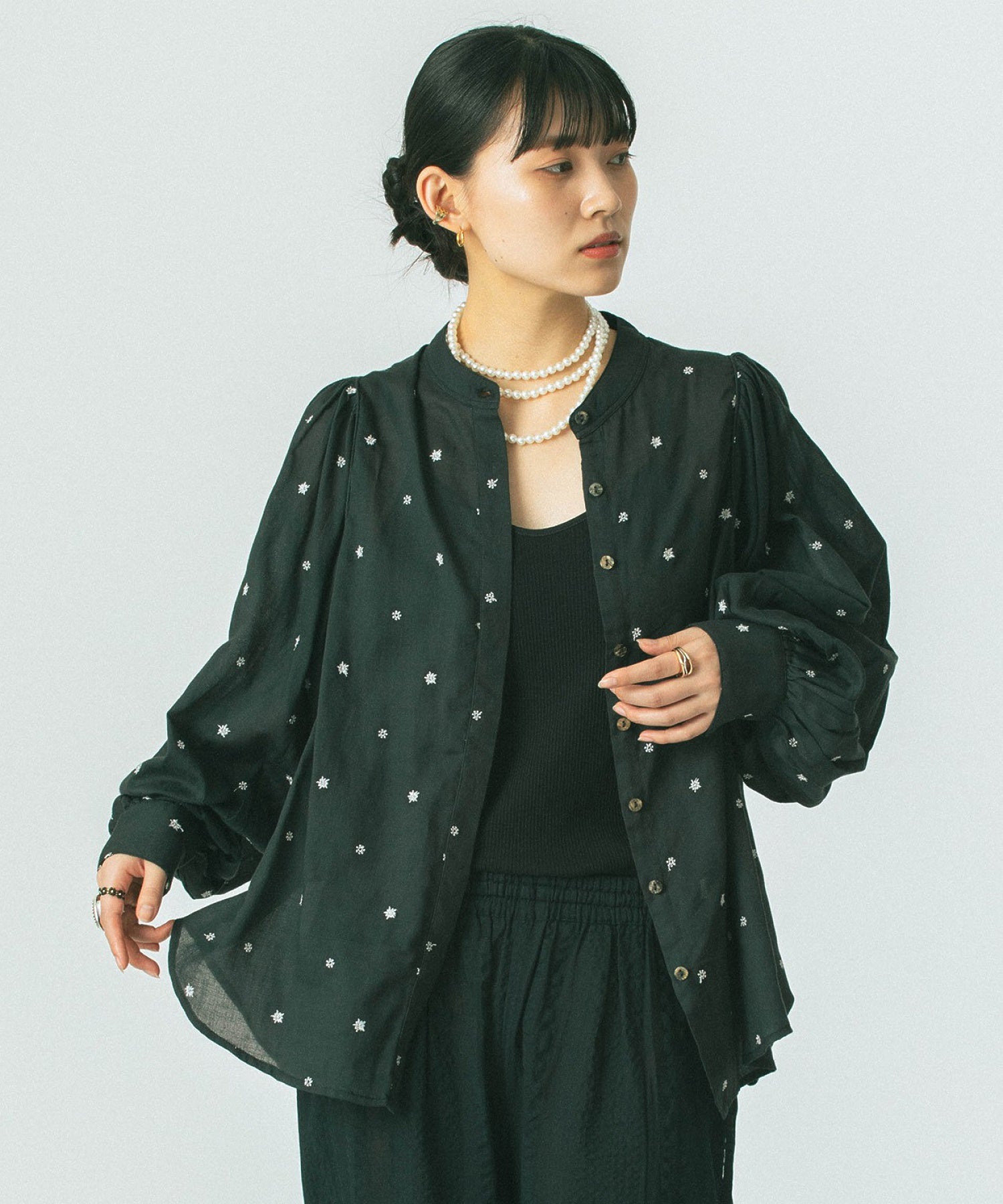 GENE HEAVENS/STAR EMBROIDERY SHIRT