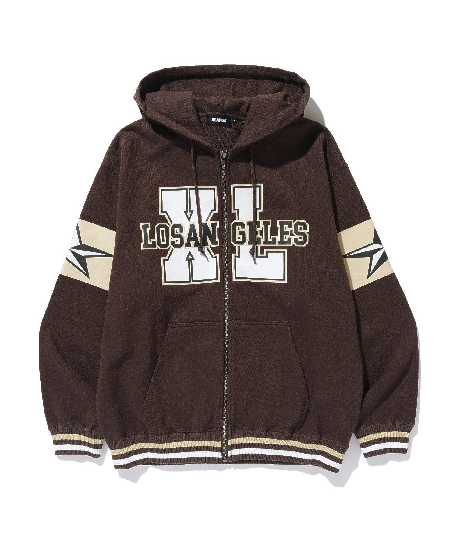 VARSITY ZIP HOODED SWEATSHIRT