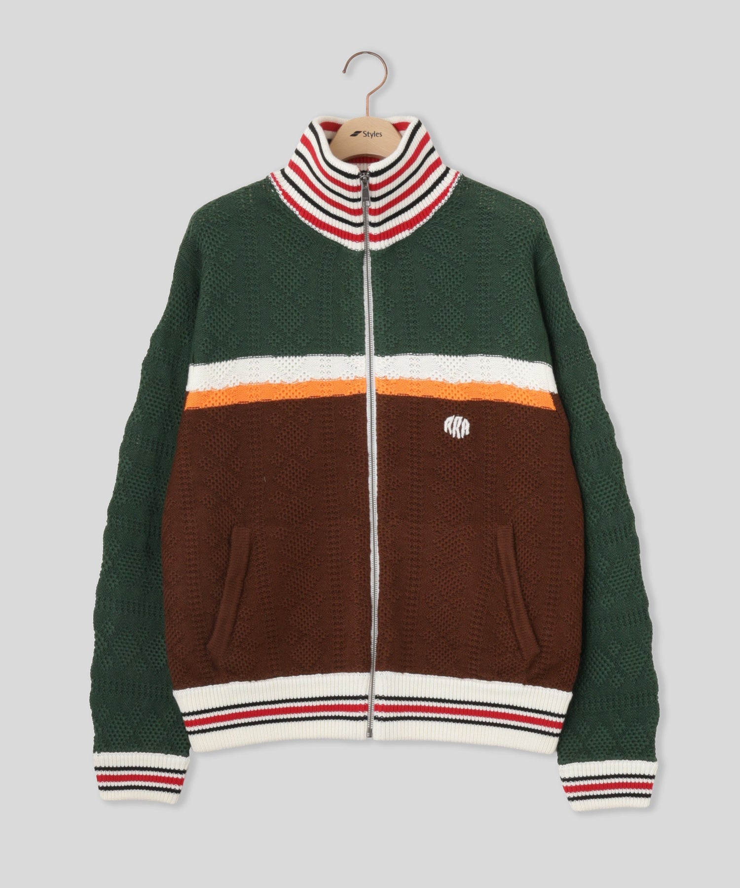 RICE NINE TEN/ライスナインテン/MULTICOLOR KNITTED TRACK JACKET KN-MLTJK