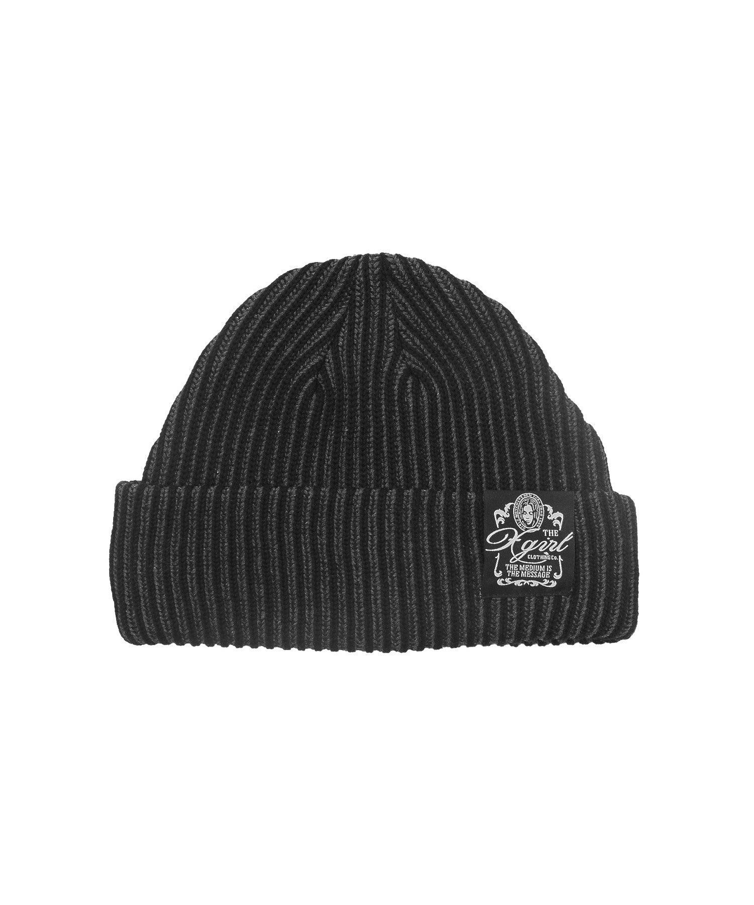 BICOLOR RIB CUFF BEANIE