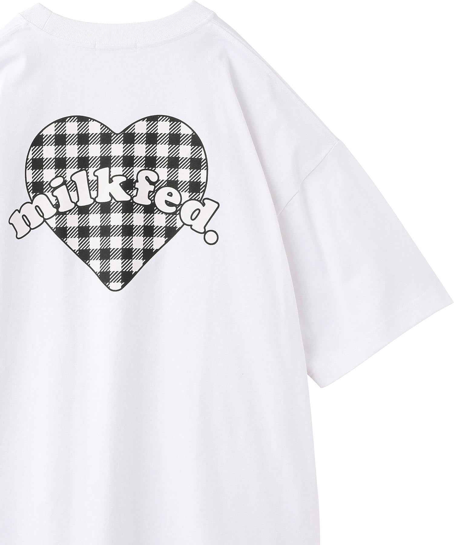 CHECKERED HEART WIDE S/S TEE MILKFED.