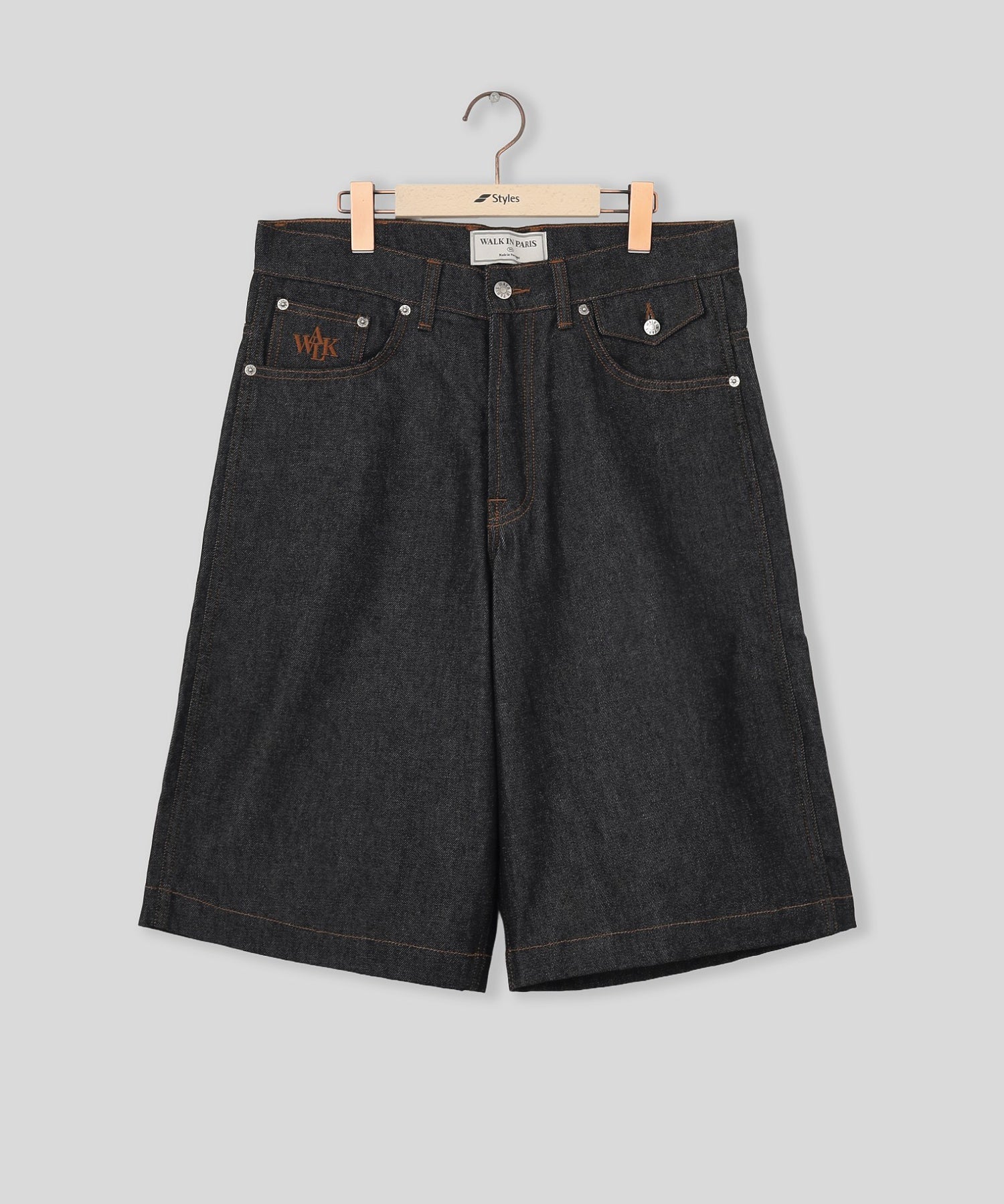 WALK IN PARIS/ウォーキンパリス/Raw denim baggy shorts