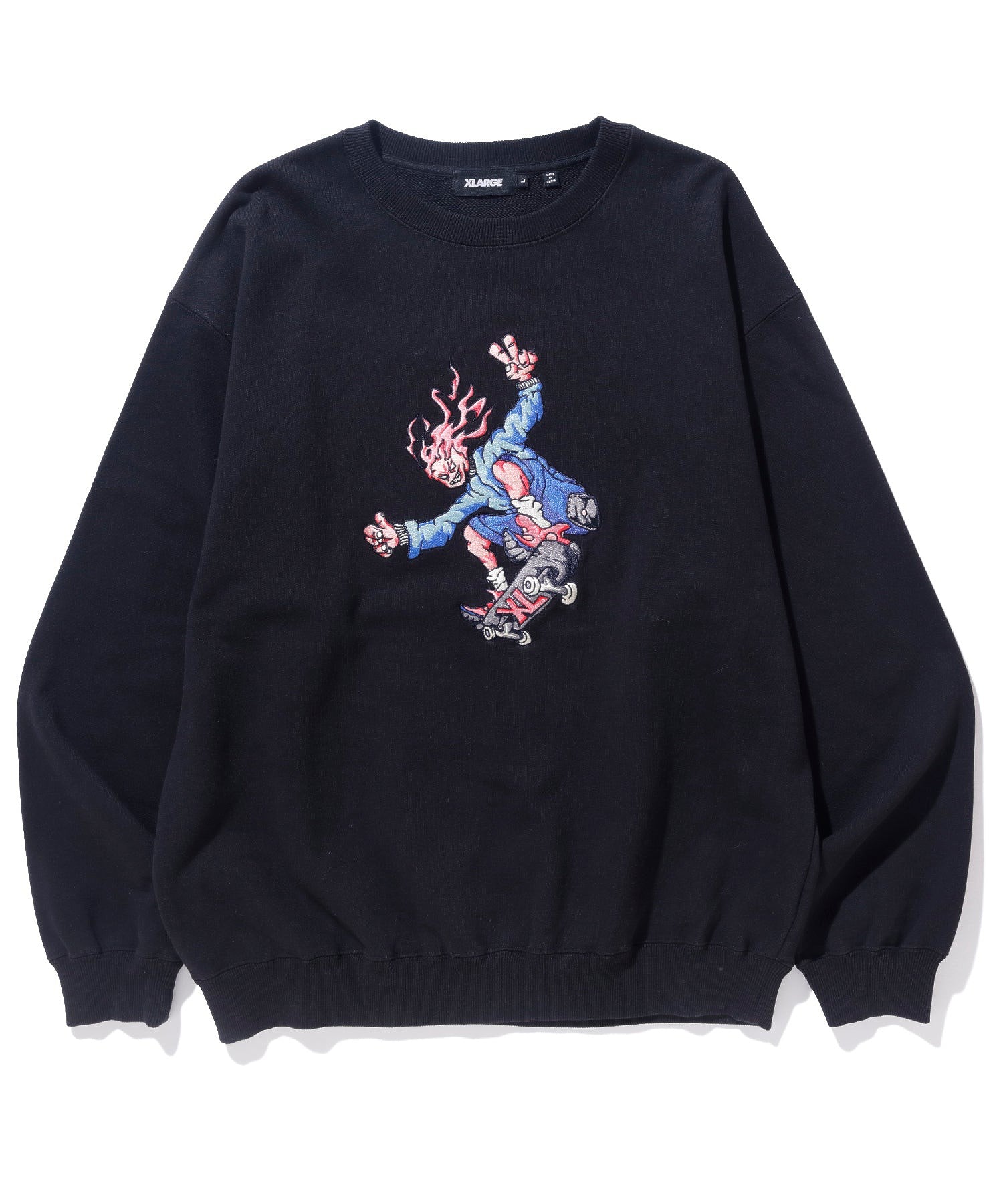 BURNING MONSTER CREWNECK SWEATSHIRT XLARGE