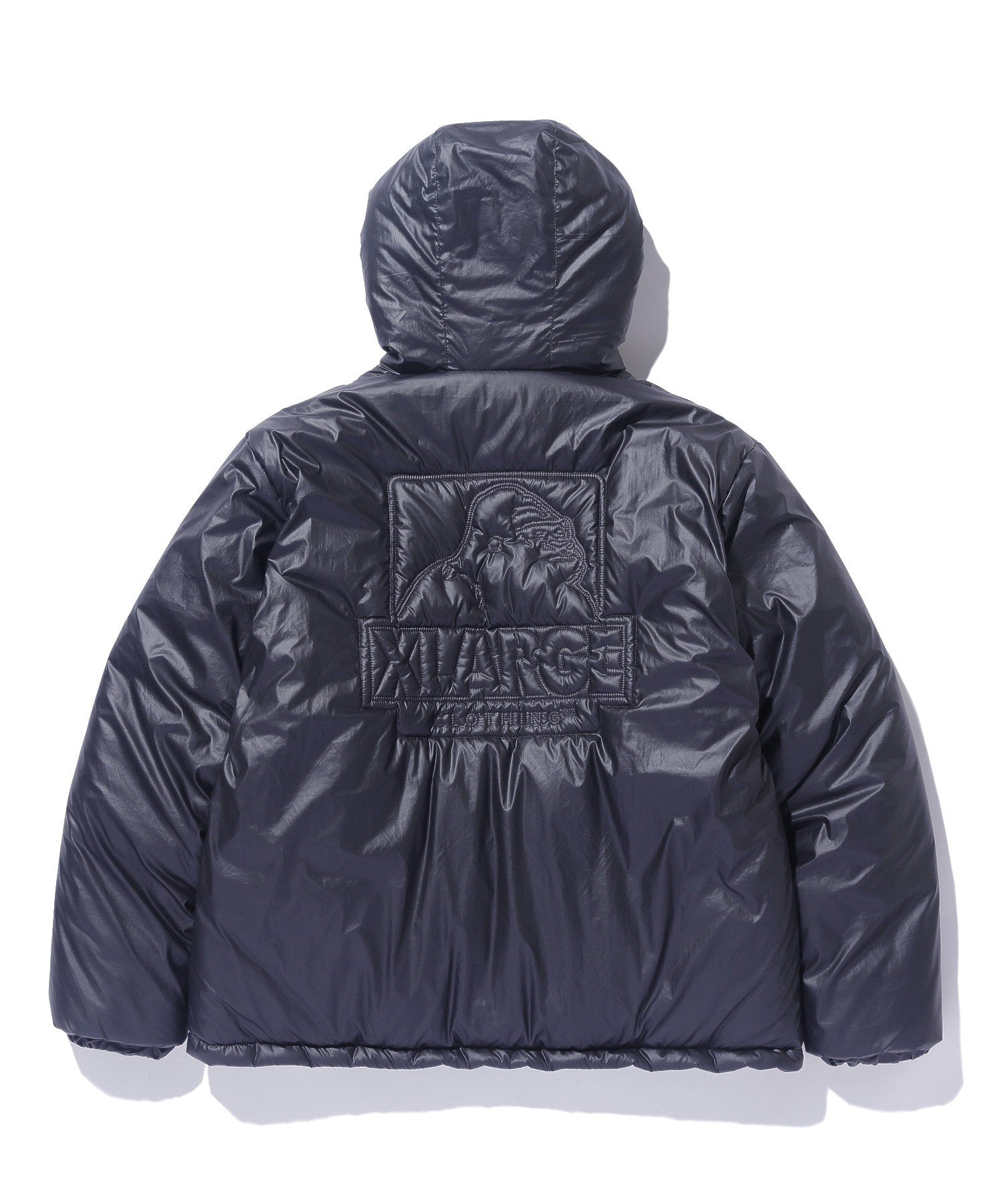 QUILTING LOGO HOODED PUFFER JACKET