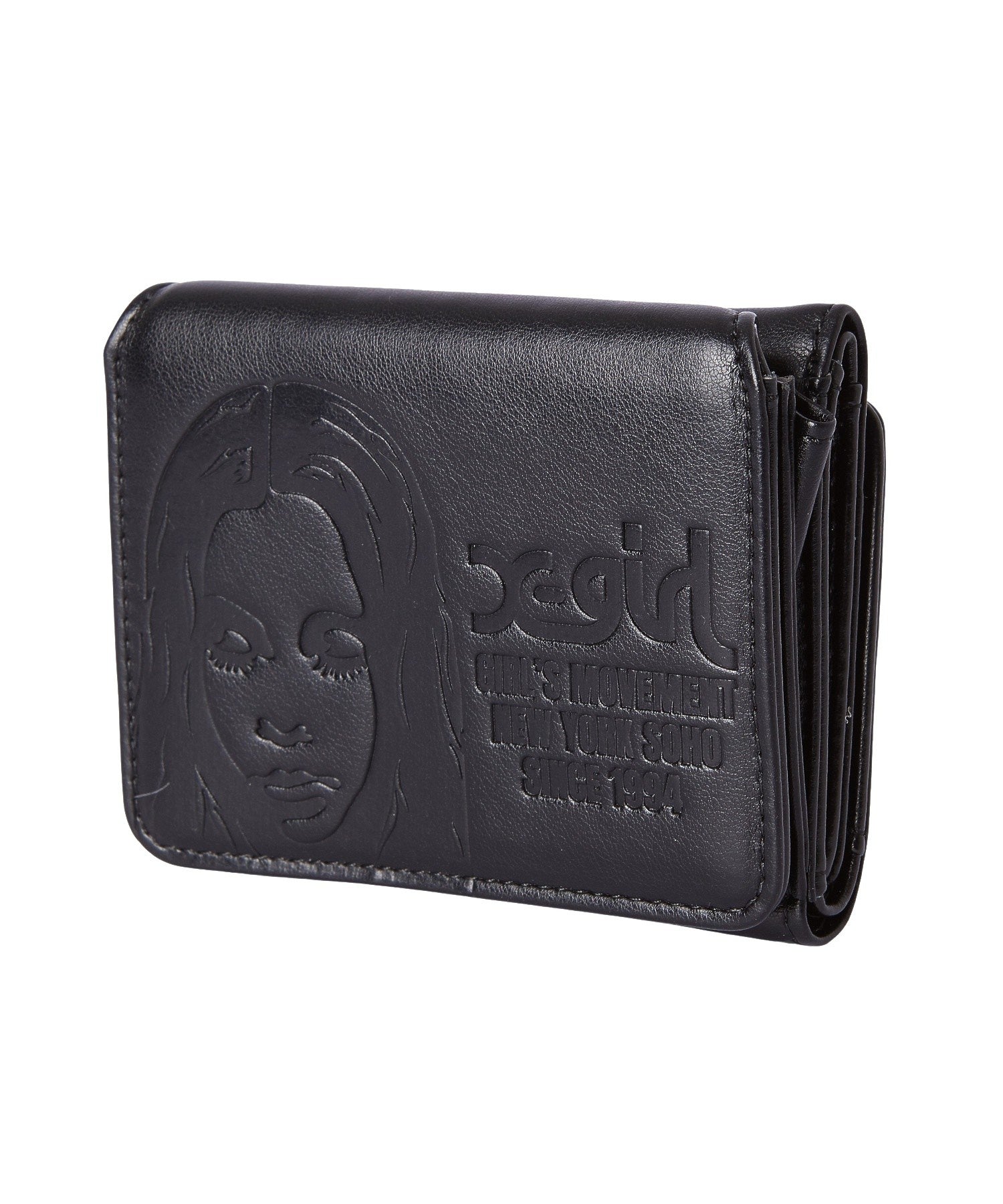 EMBOSSED FACE MINI WALLET