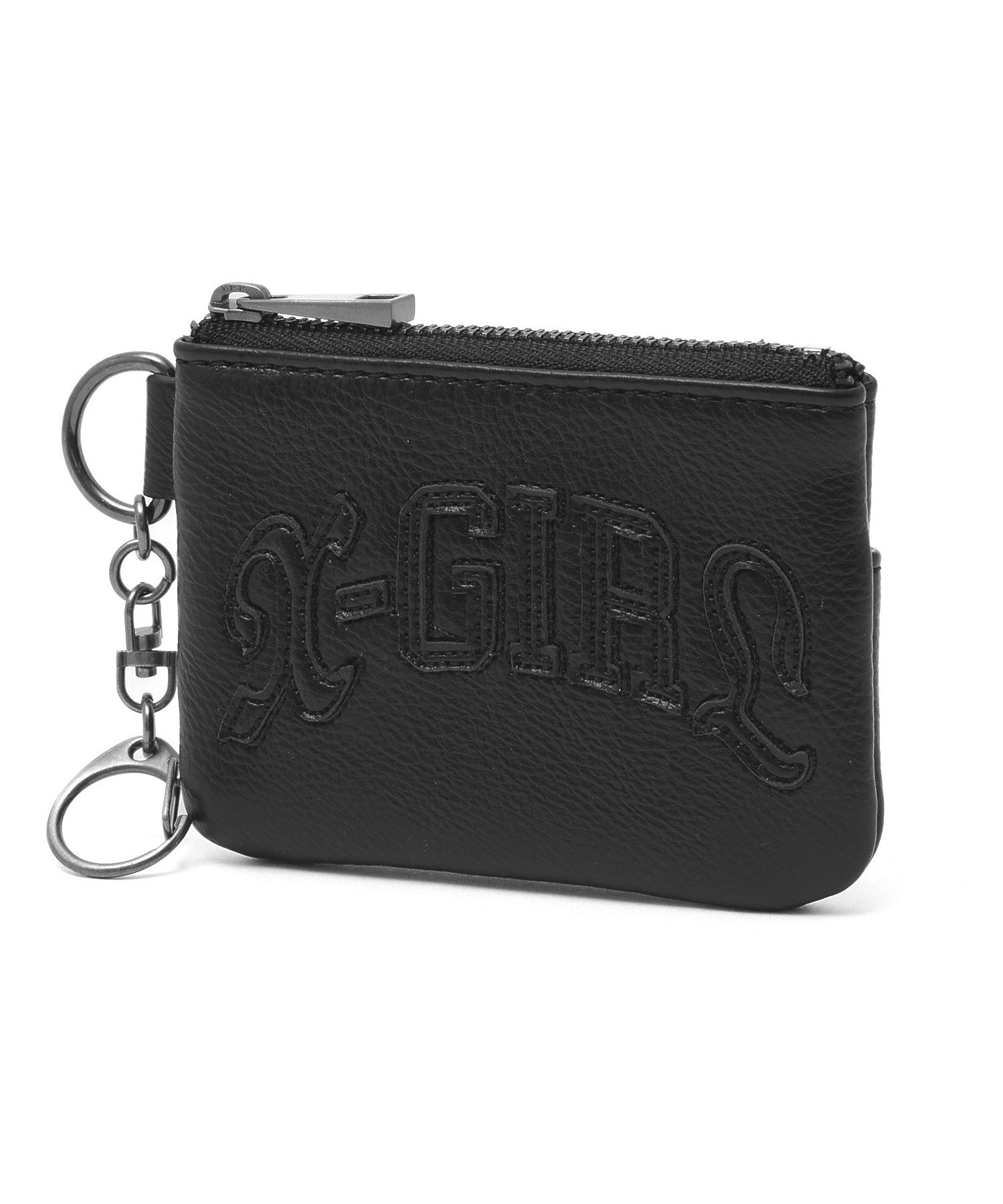 FAUX LEATHER PATCH COIN AND CARD CASE