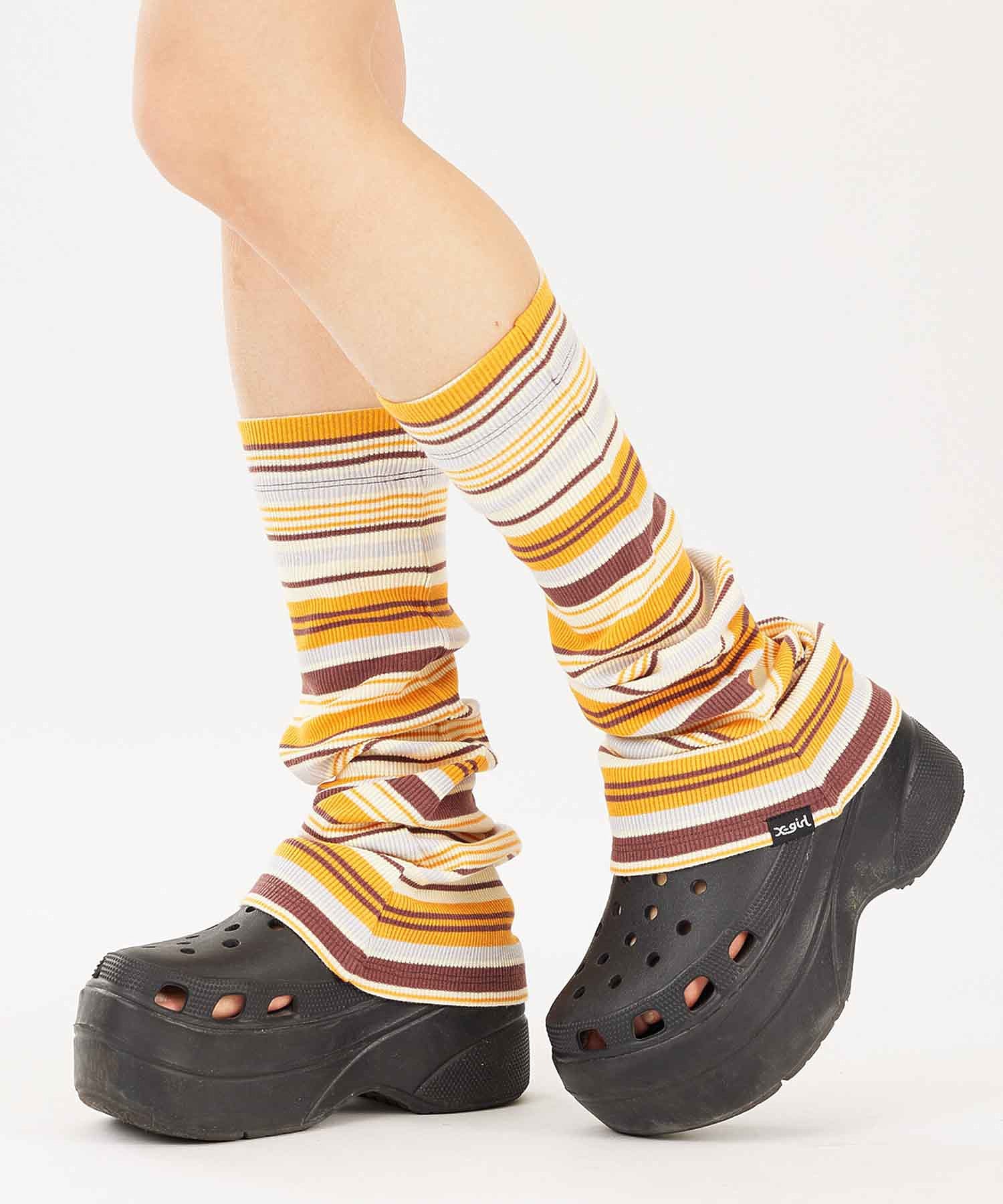 STRIPED LEG WARMER X-girl