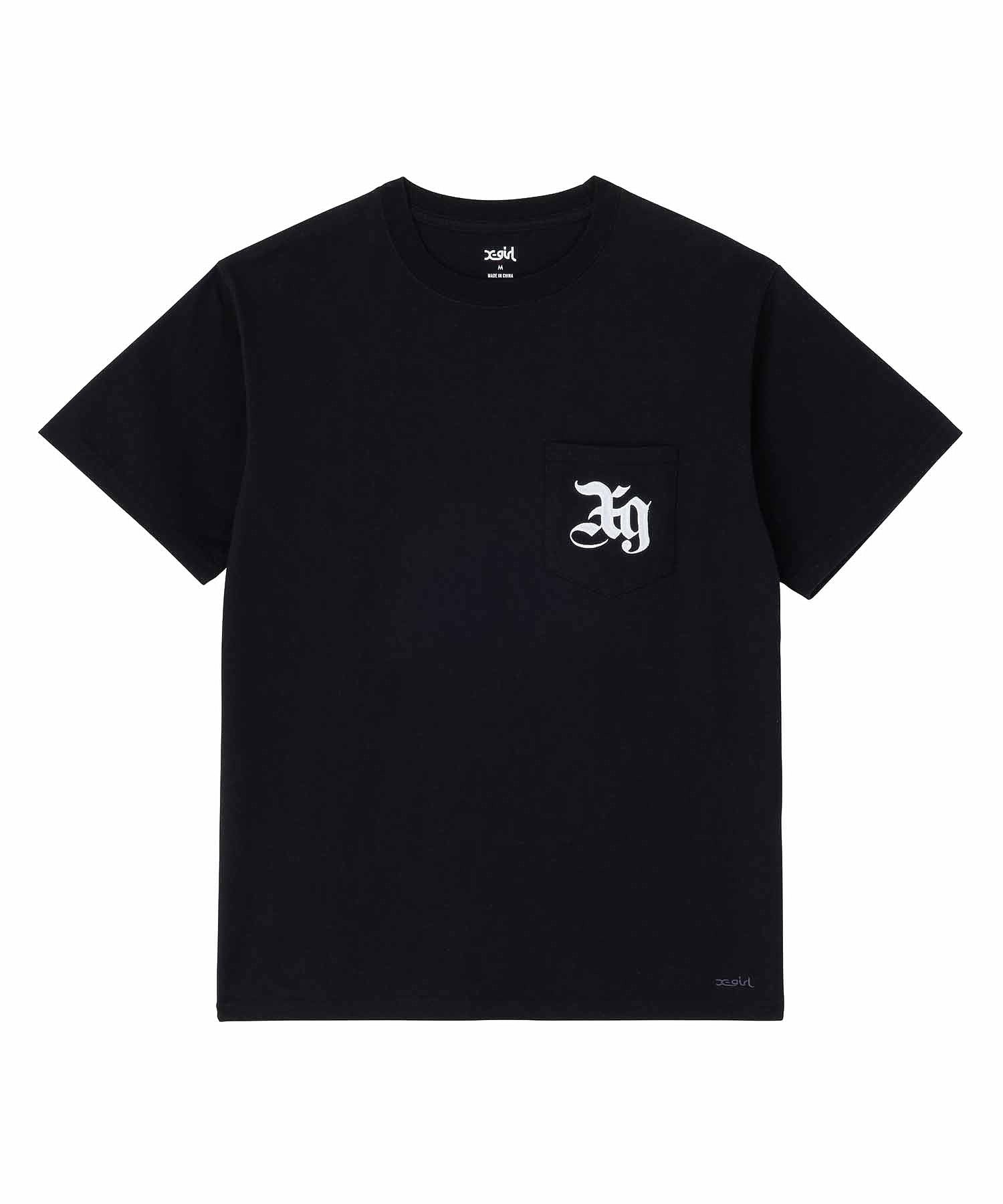 EMBLEM EMBROIDERY POCKET S/S TEE X-girl