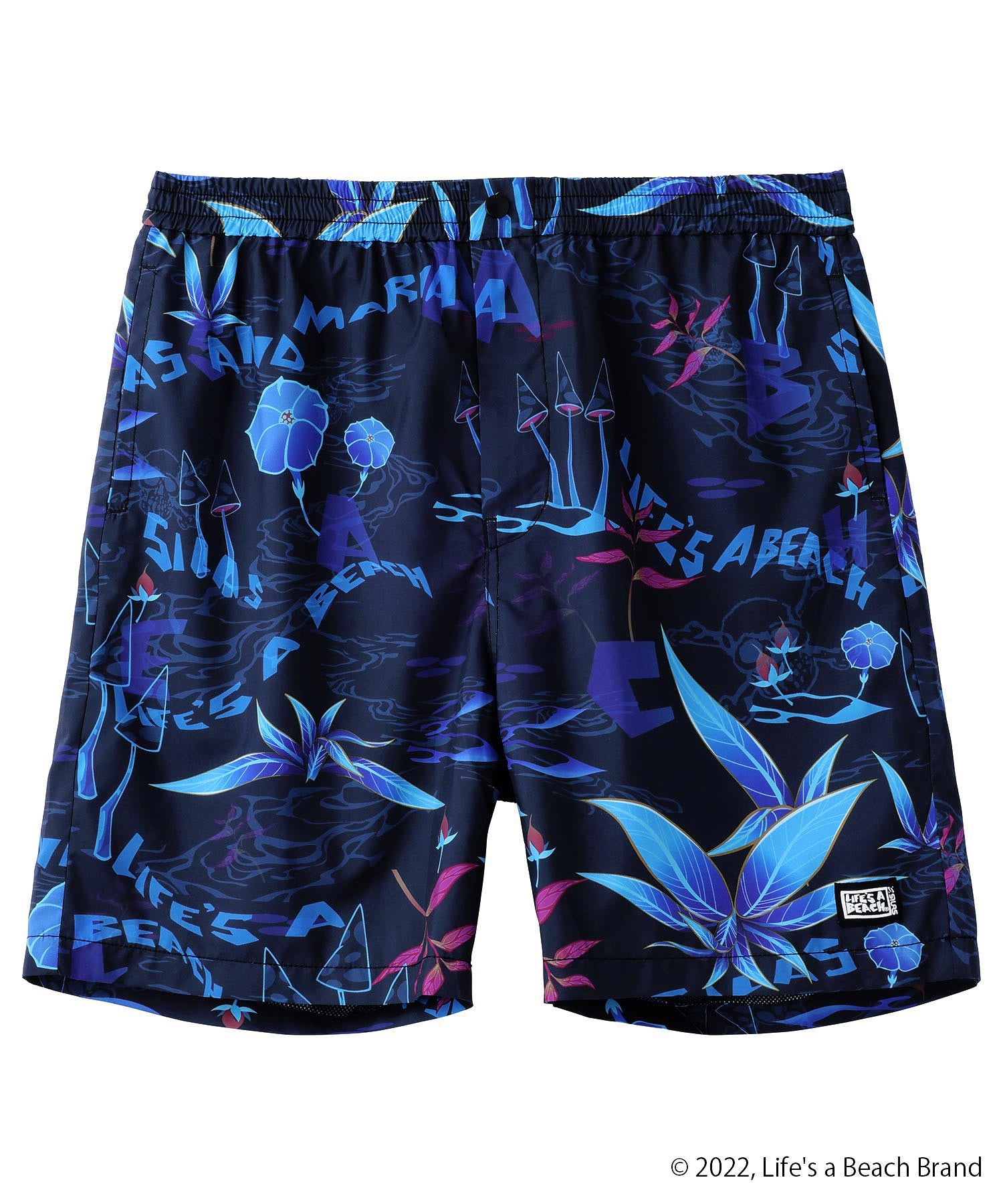 SILASxLIFE'S A BEACH MUSHROOM PATTERN SHORTS