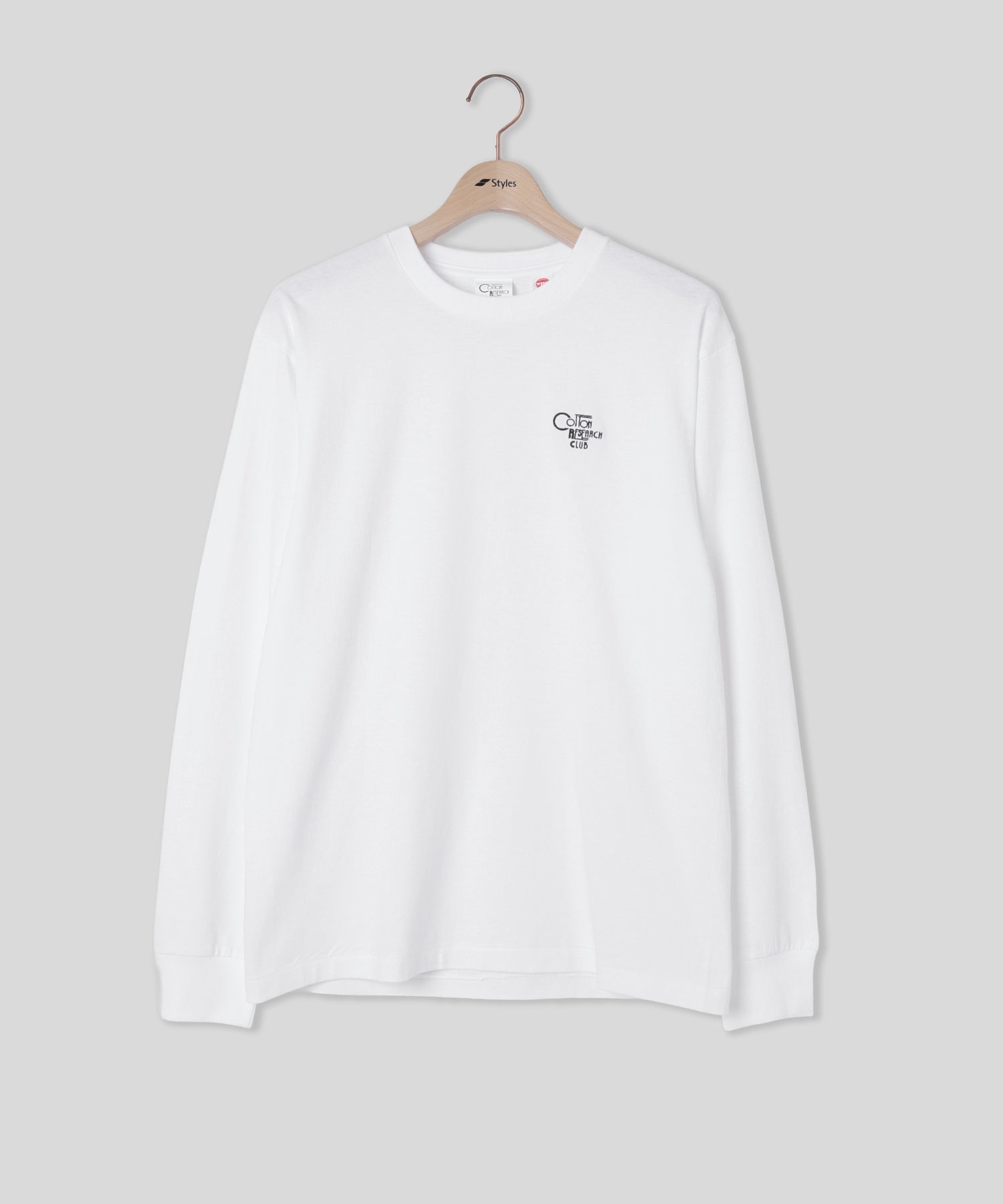 【別注】Styles CRC/コットンリサーチクラブ/EX L/S T-SHIRT JPC-003 WHT