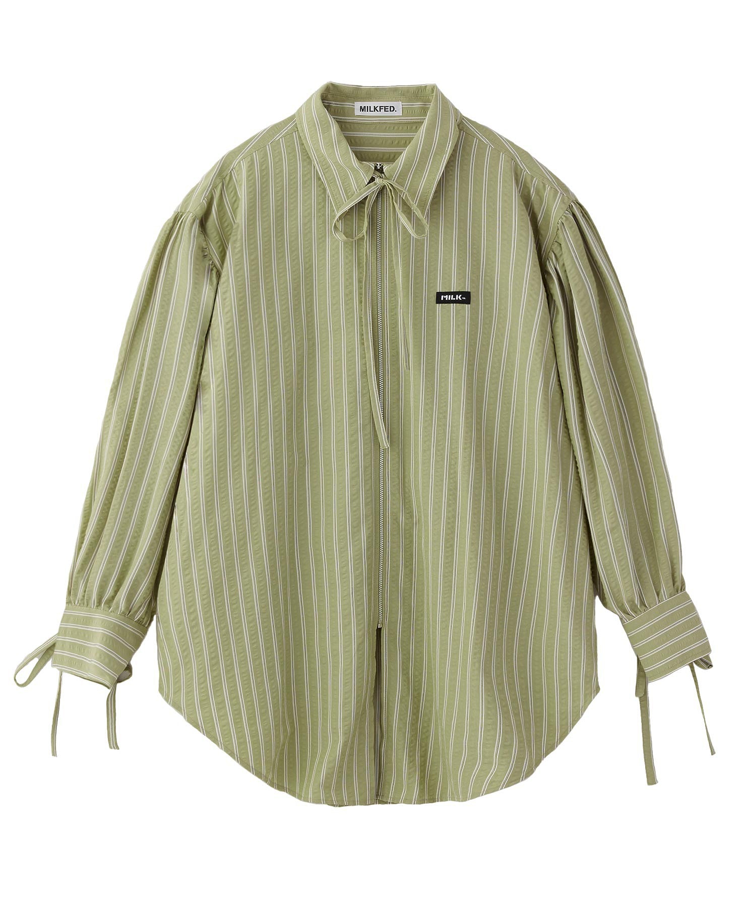 STRIPED ZIP UP SHIRT