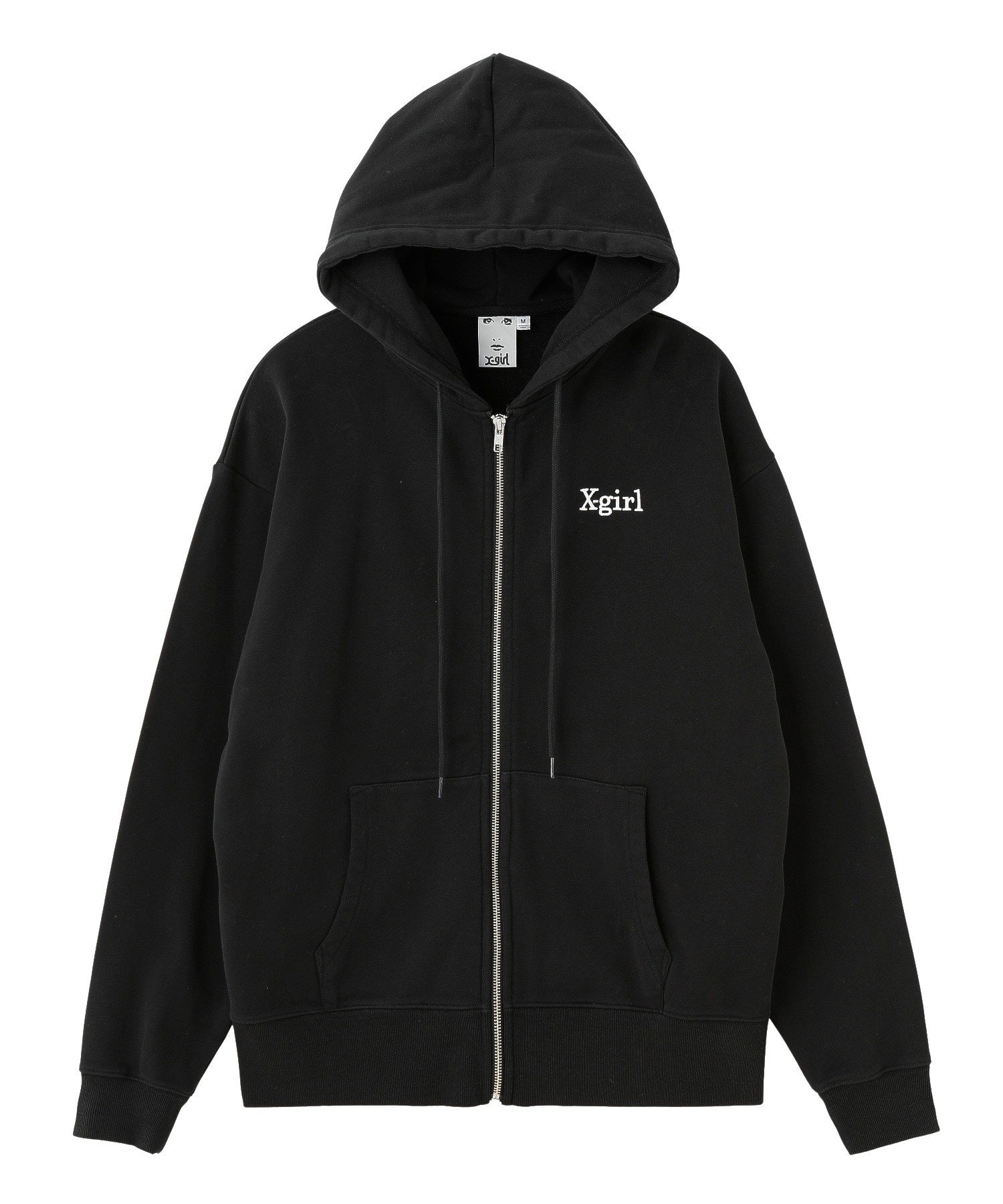 EMBROIDERED LOGO ZIP UP SWEAT HOODIE