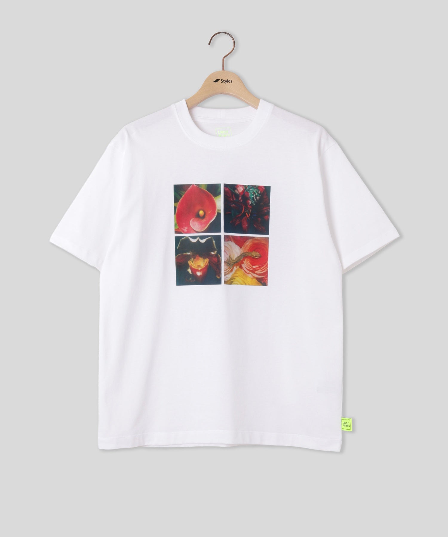 LOOSEJOINTS/ルーズジョインツ/TENDER FLOWERS S/S TEE LF26JS007AN WHT