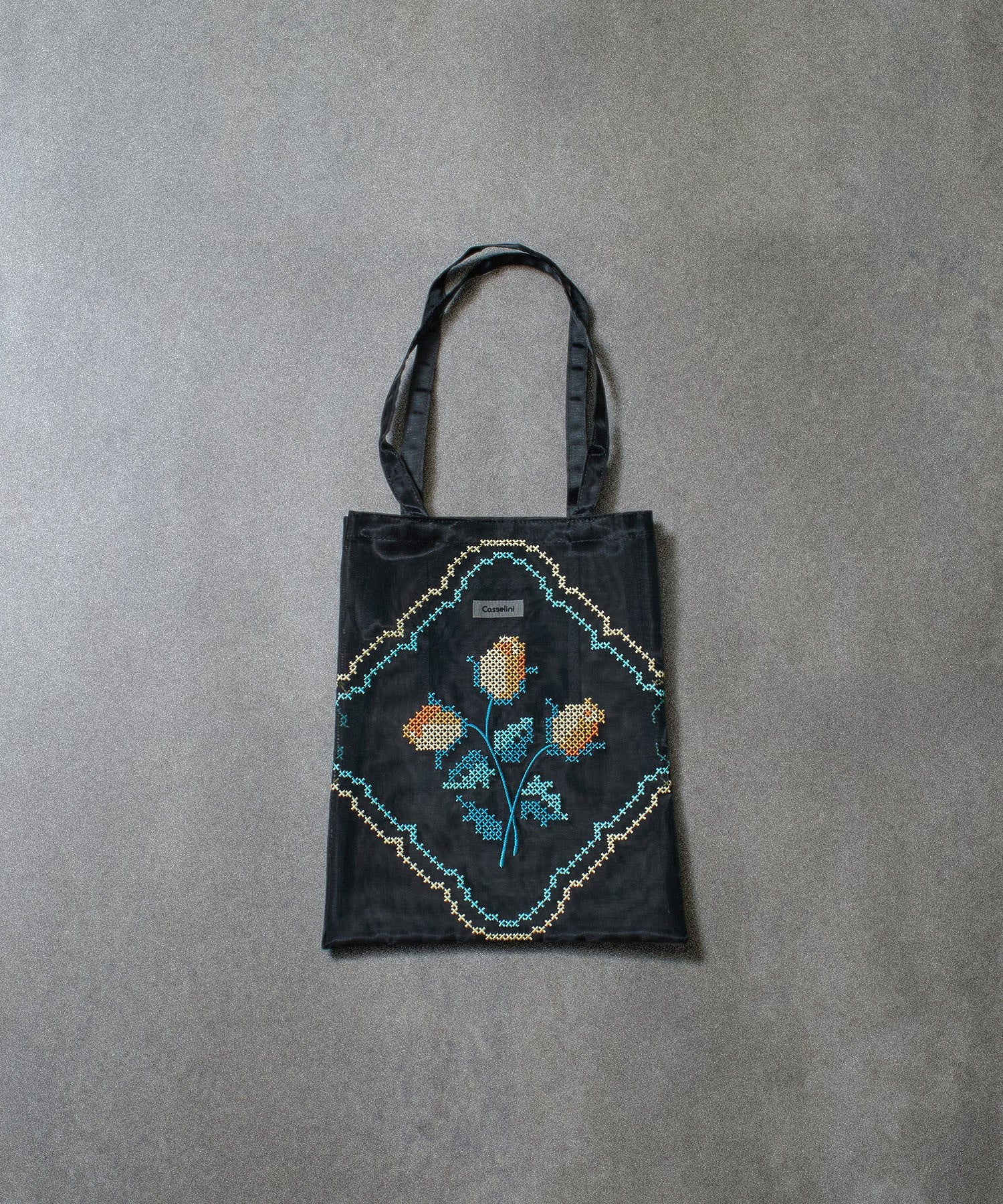 CASSELINI/TULLE ENBROIDERY TOTE
