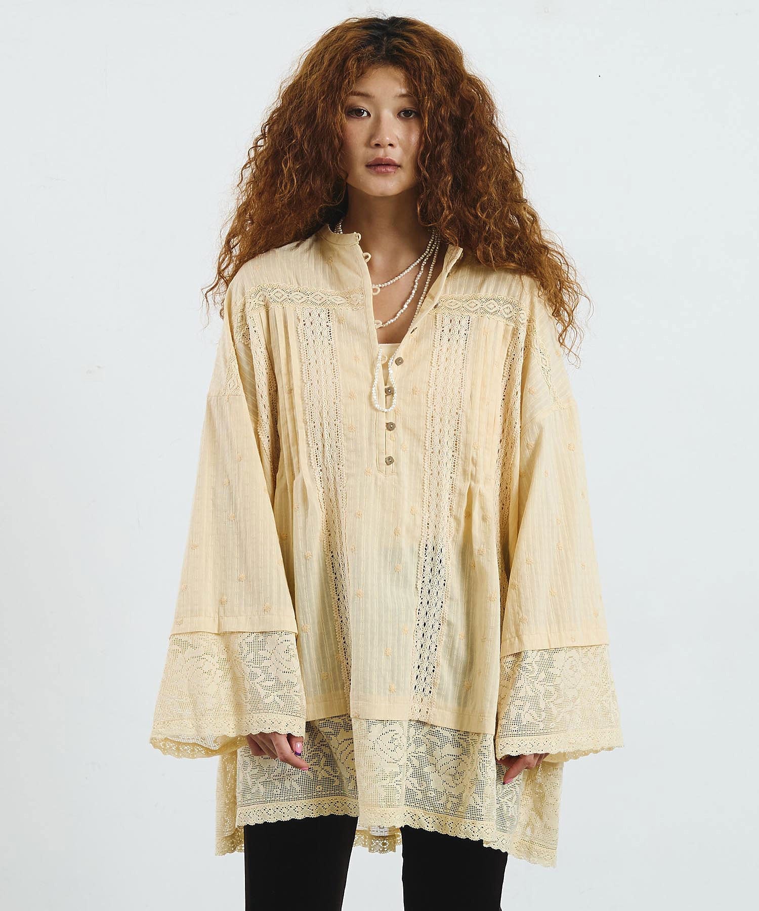 mag.by c/COTTON LACE BLOUSE