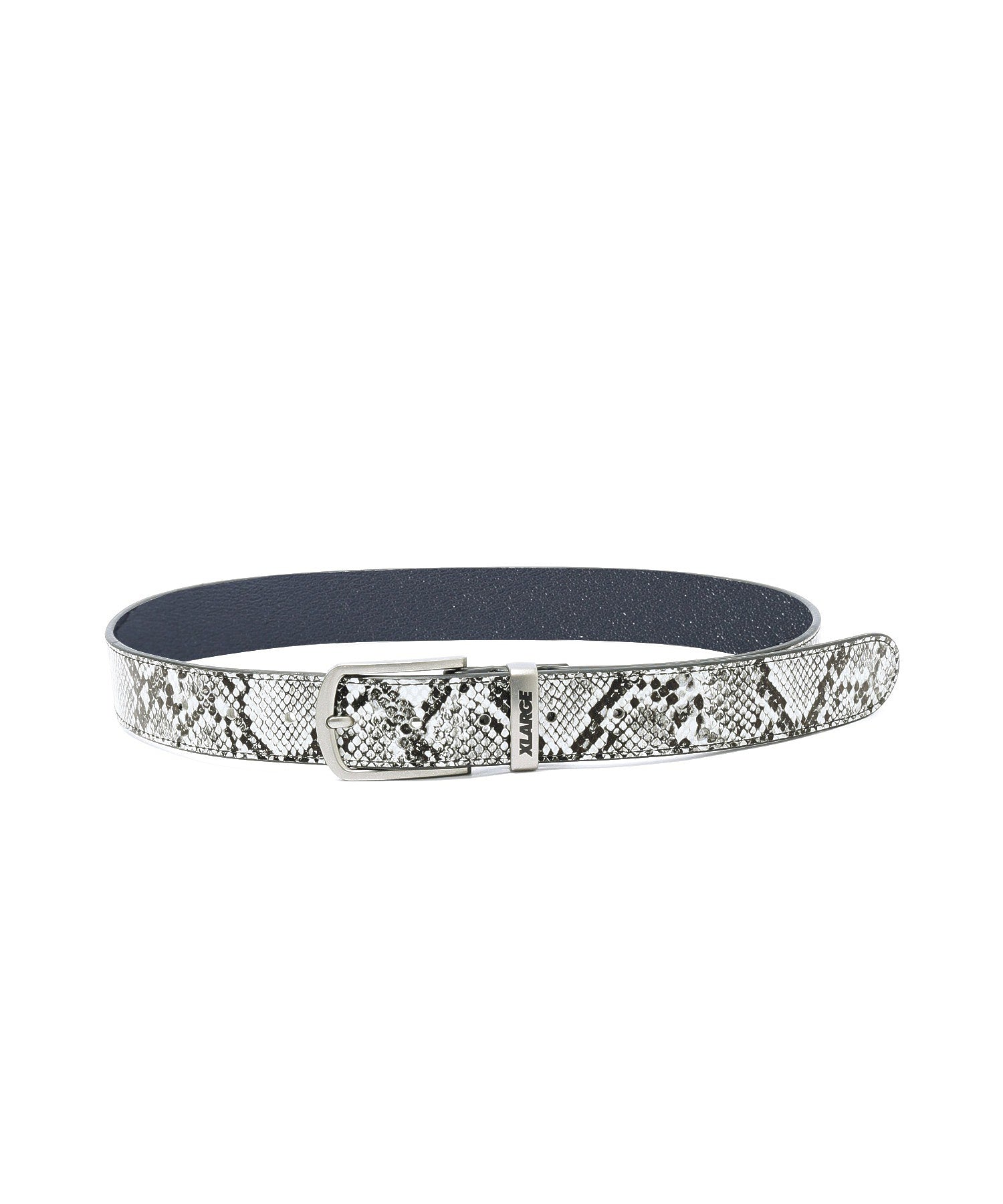 SNAKE PATTERN LEATHER BELT