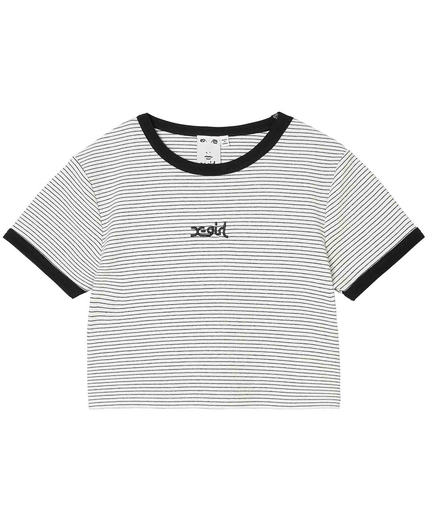 MILLS LOGO S/S CROPPED TOP X-girl