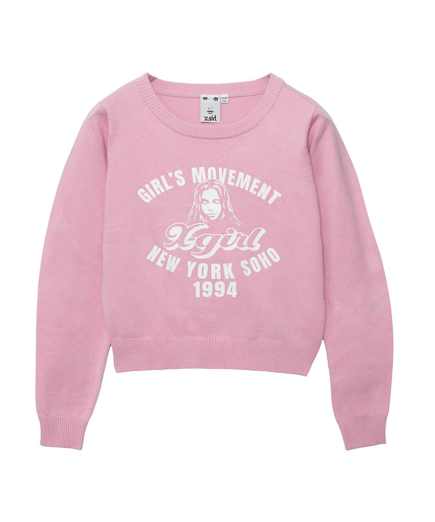 X-girl / FACE PRINT KNIT TOP – calif（カリフ）公式サイト