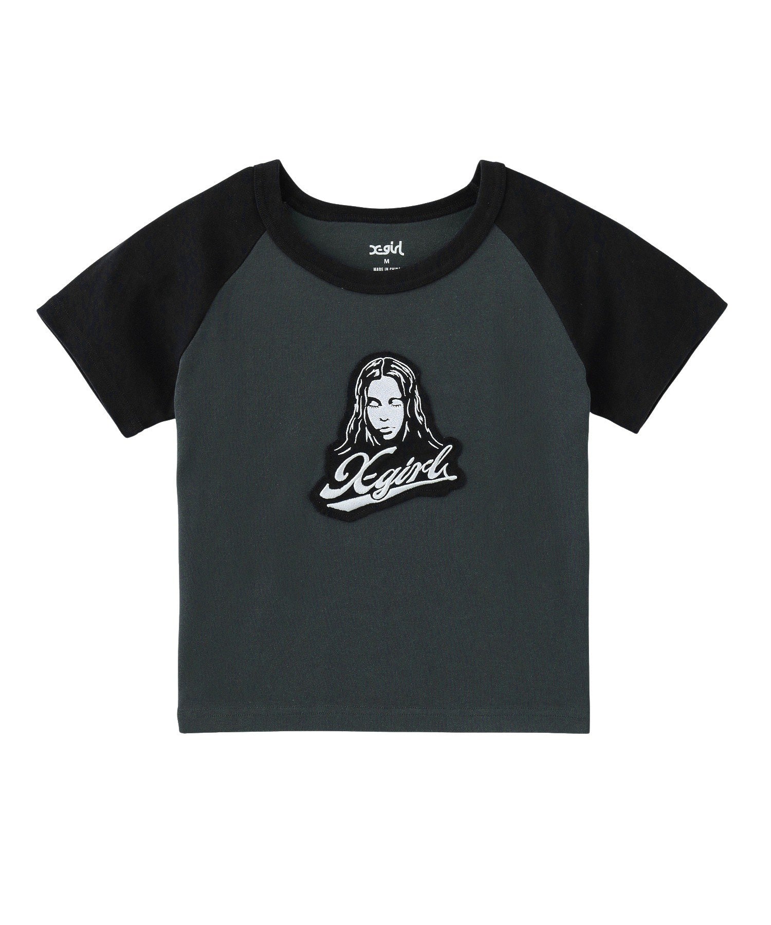 RHINESTONE OVAL CURSIVE LOGO S/S BABY TEE