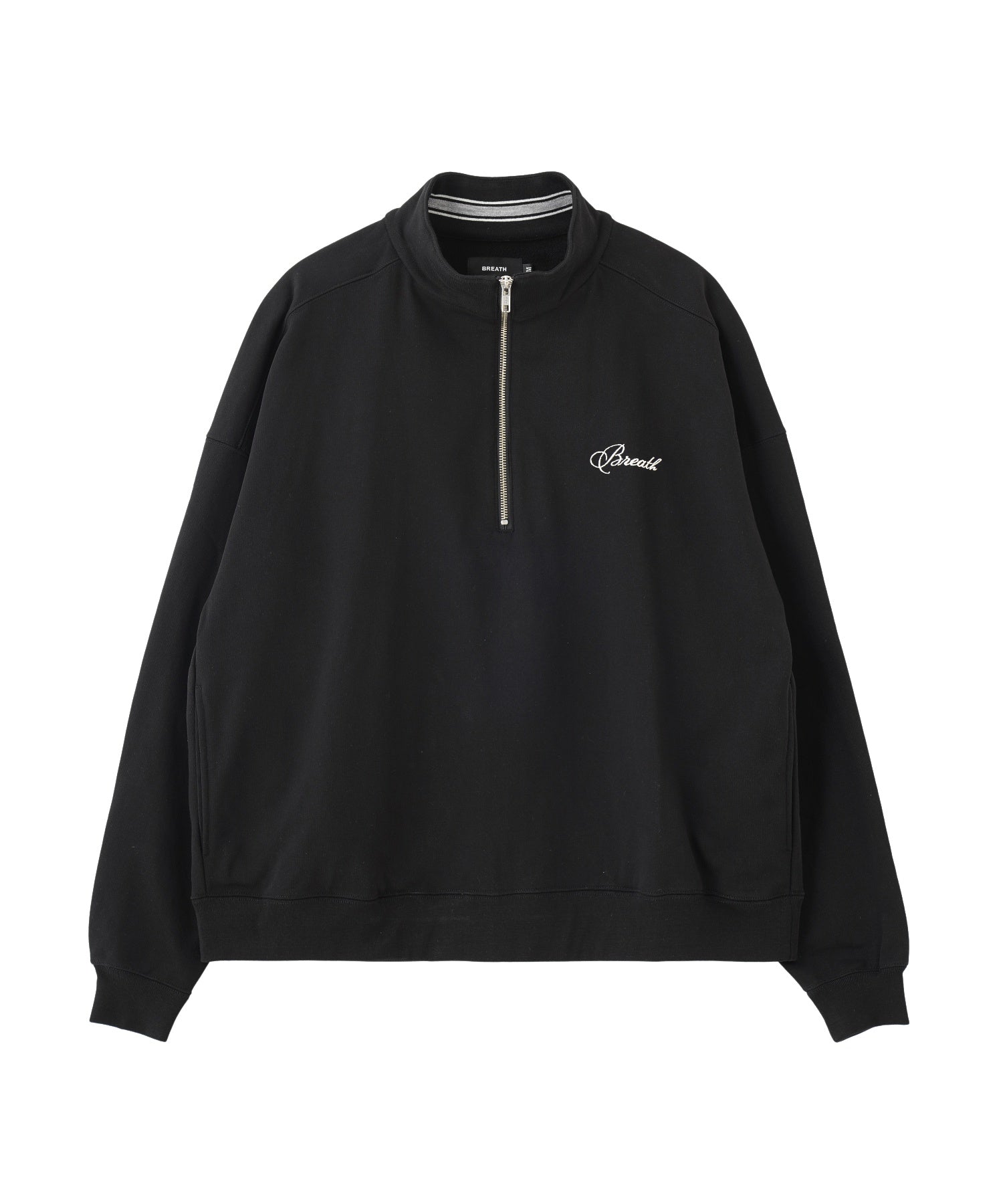 BREATH/ブレス/SCRIPT LOGO HALF ZIP SWEAT/C5005