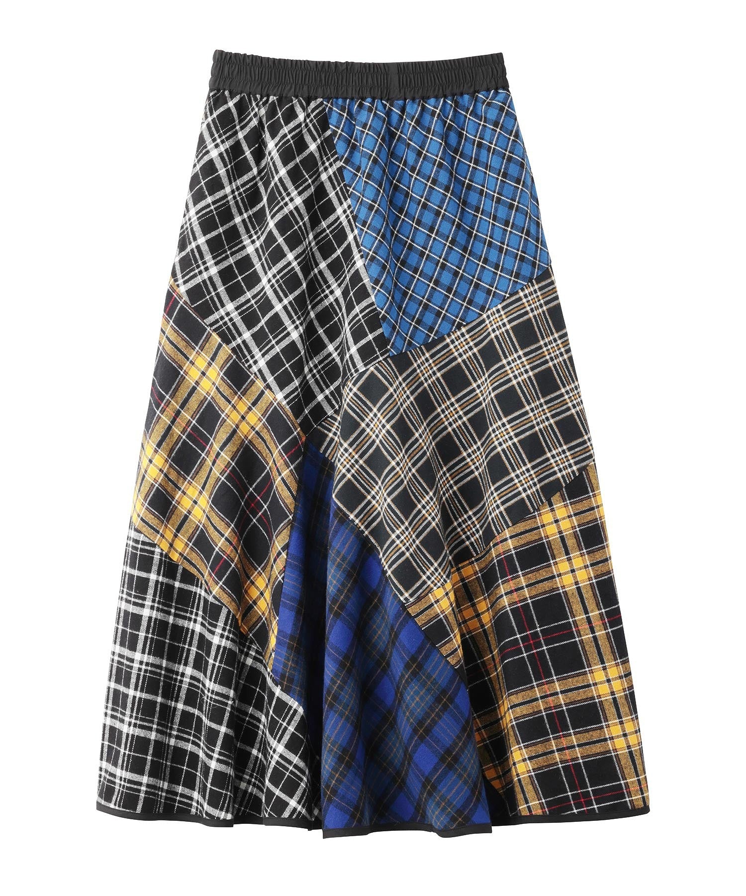 PLAID PATCHWORK SKIRT MILKFED.