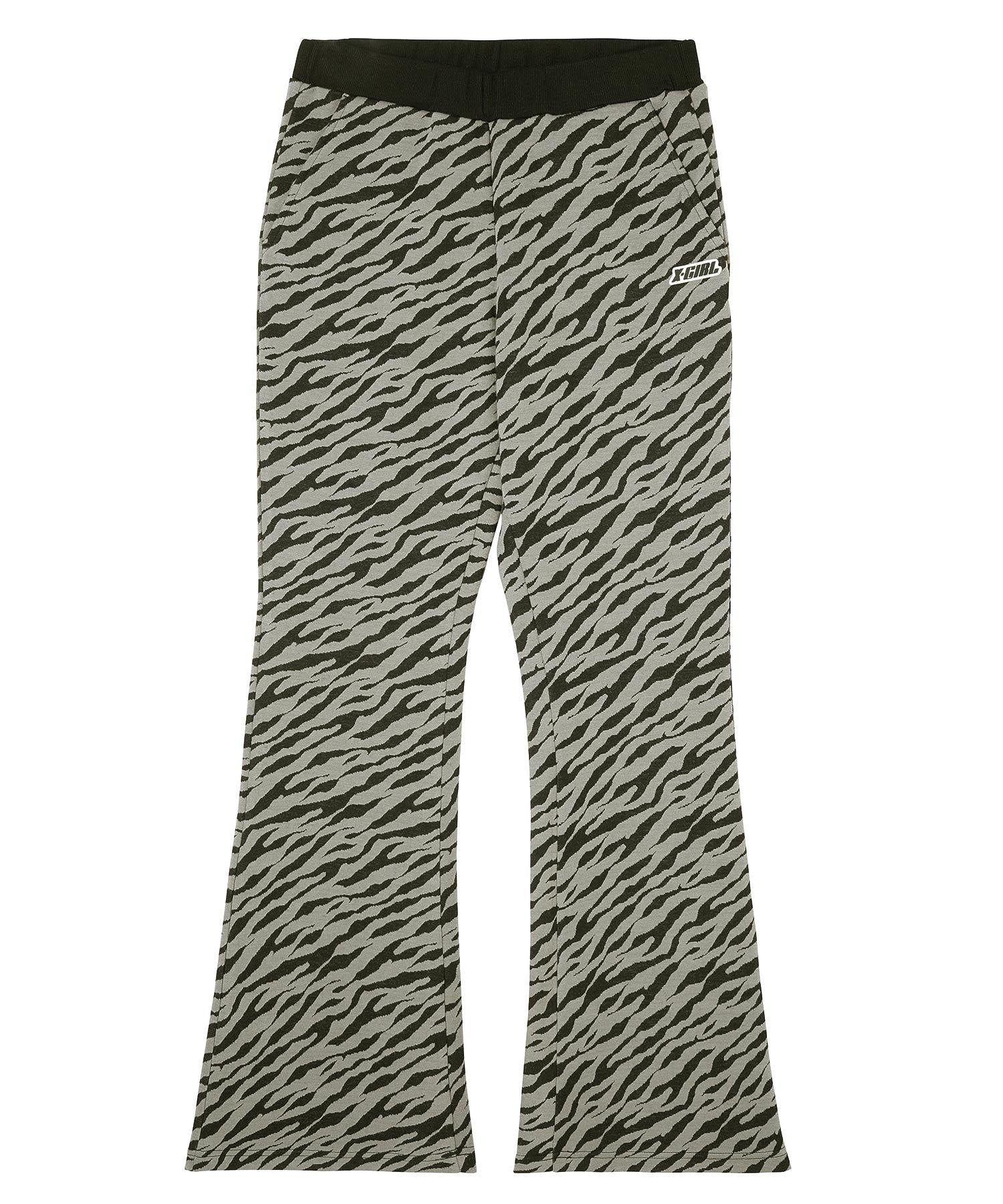 ZEBRA PATTERN FLARE PANTS X-girl