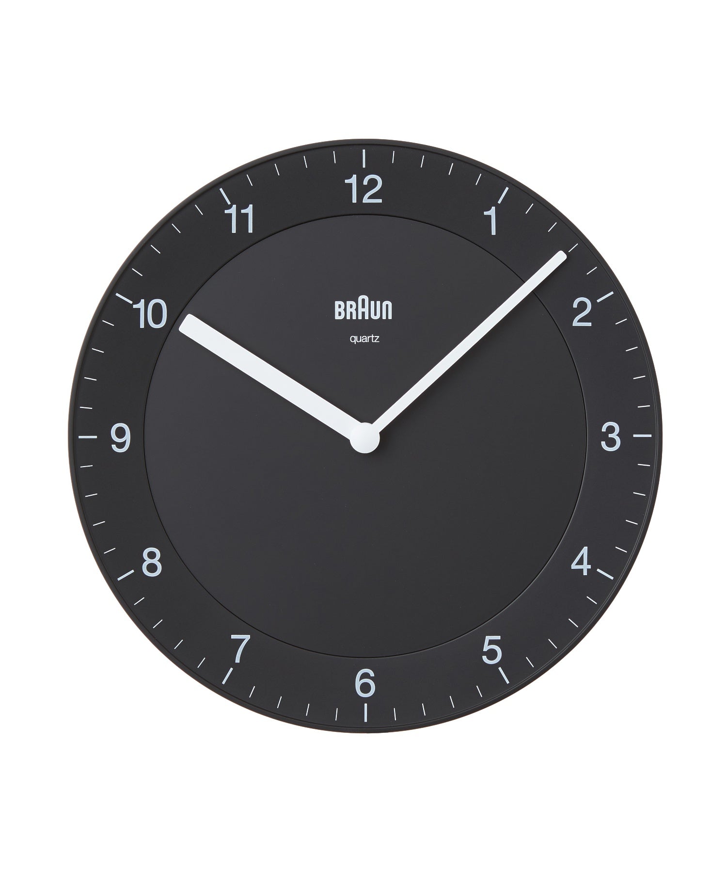 BRAUN WALL CLOCK BLACK BC06B（ブラウン アナログ掛け時計 ブラック 直径20cｍ）