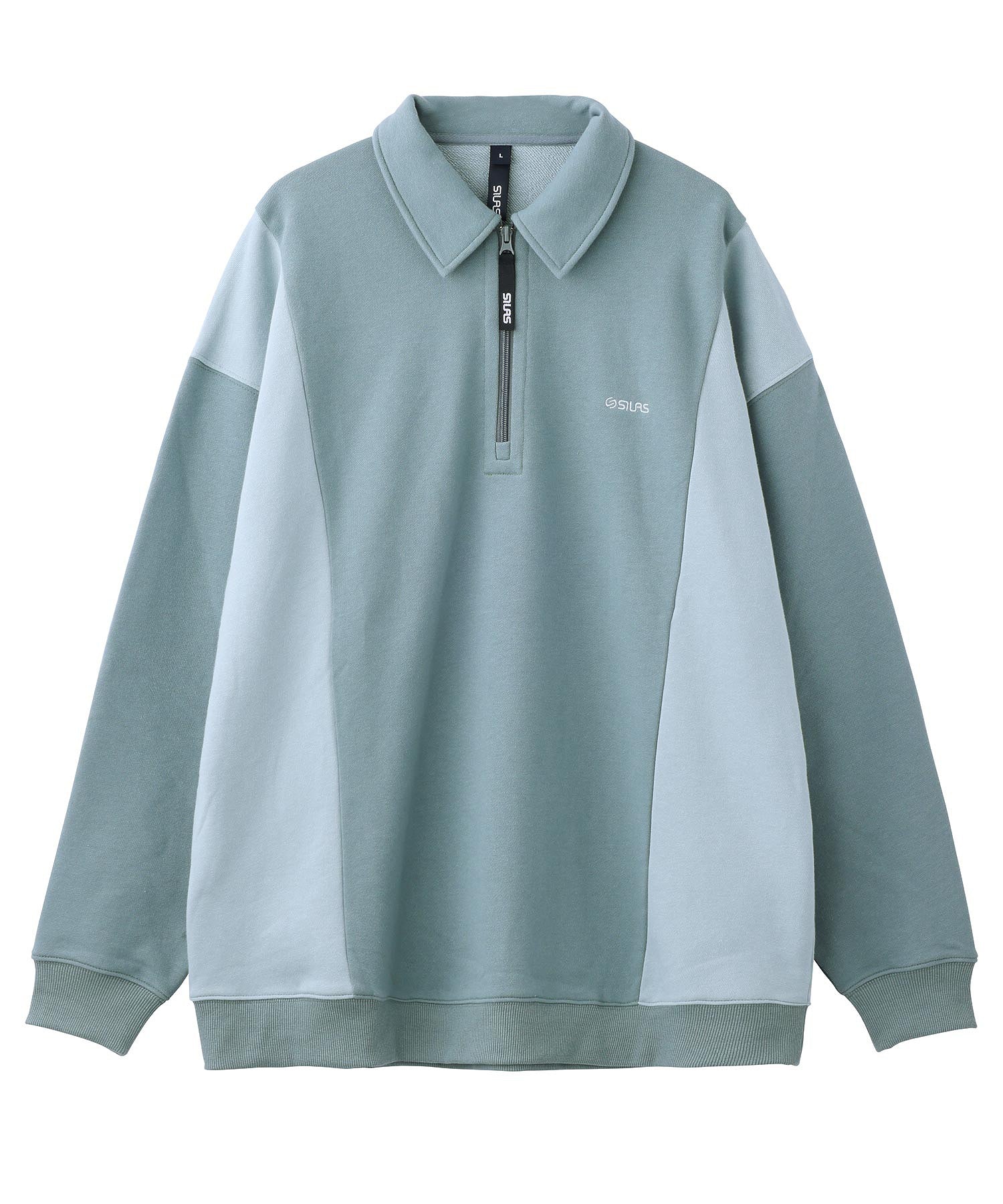 PANELED HALF ZIP SWEAT PULLOVER SILAS