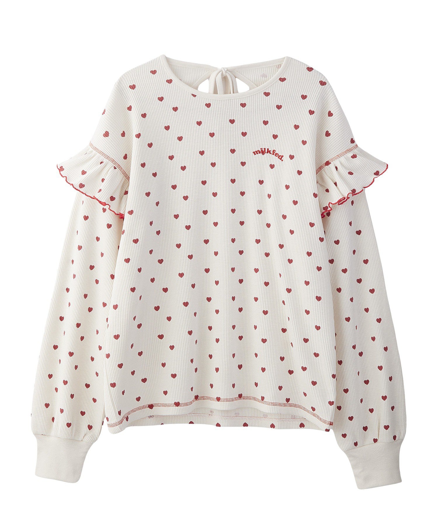 FRILL HEART WAFFLE TOP