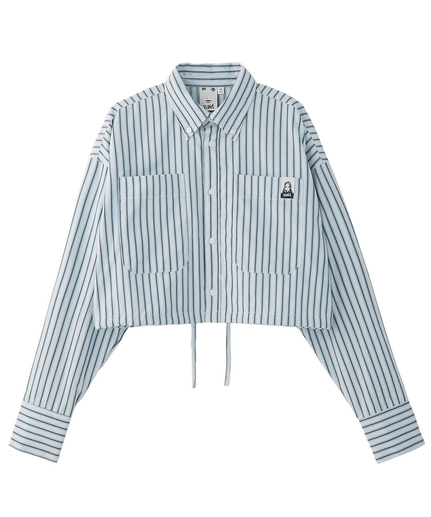 FACE LABEL CROPPED L/S SHIRT