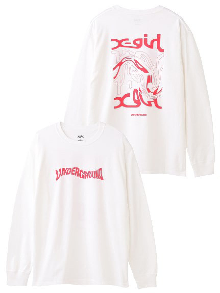 DISTORTED LOGO L/S TEE X-girl