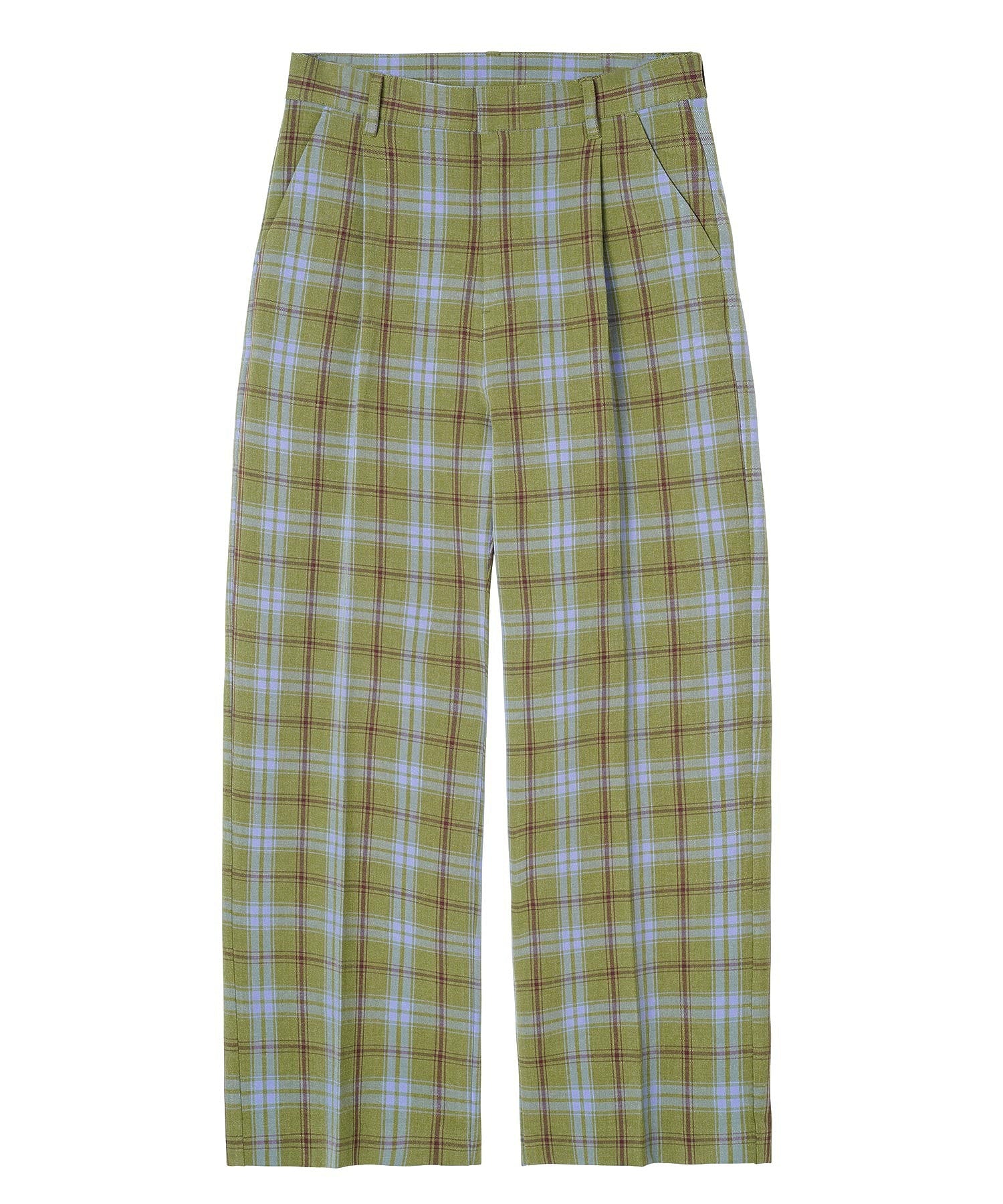 PLAID STRAIGHT LEG PANTS X-girl