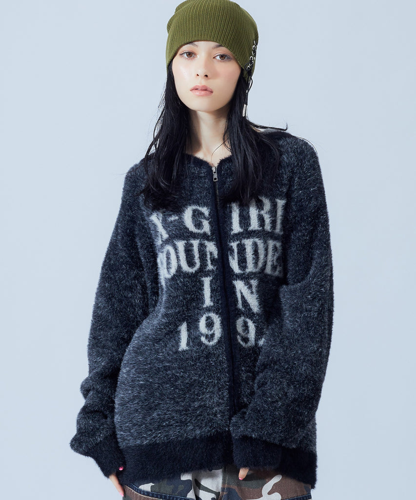 X-girl / SHAGGY KNIT ZIP UP HOODIE – calif（カリフ）公式サイト