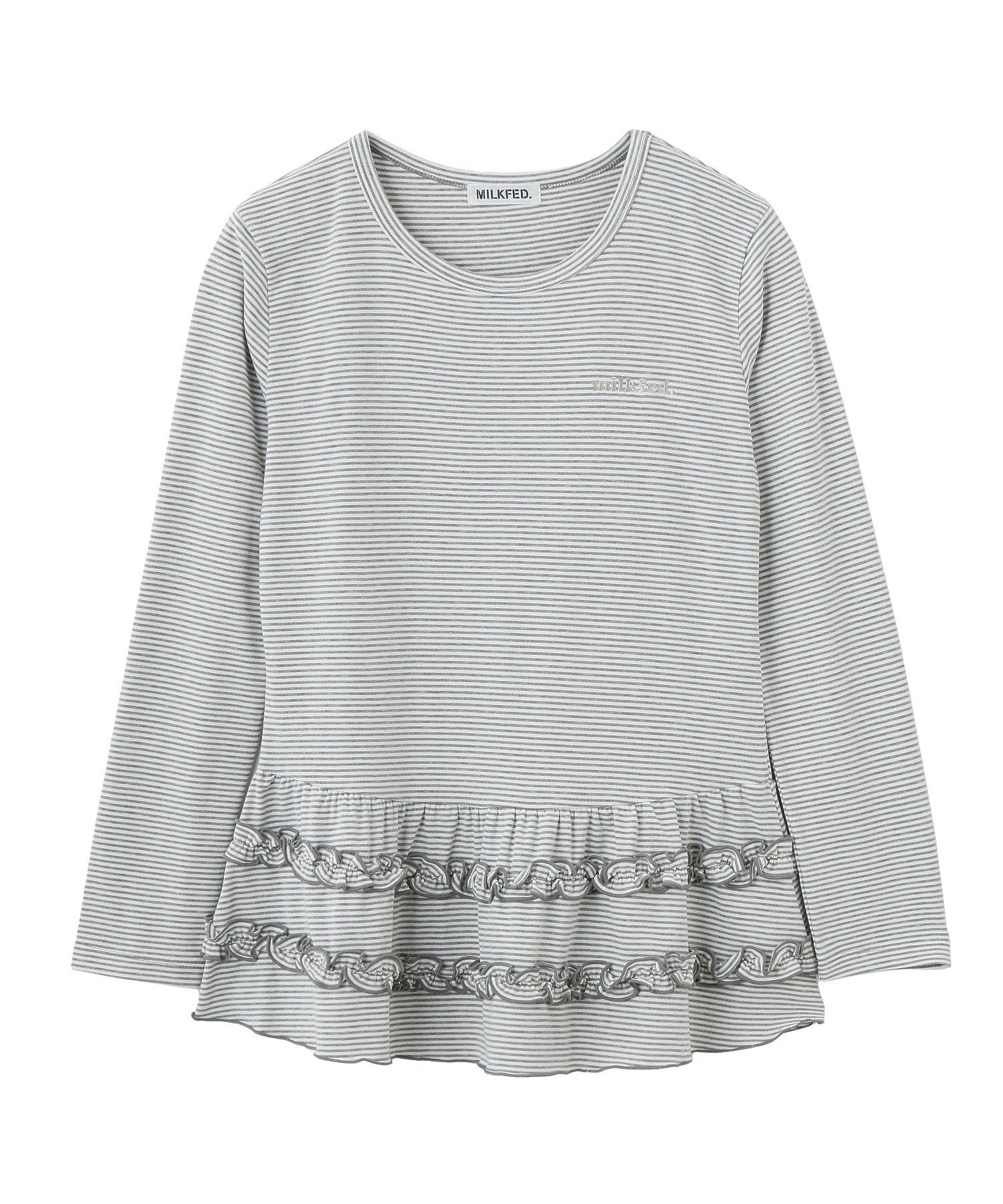 RUFFLE HEM L/S TOP