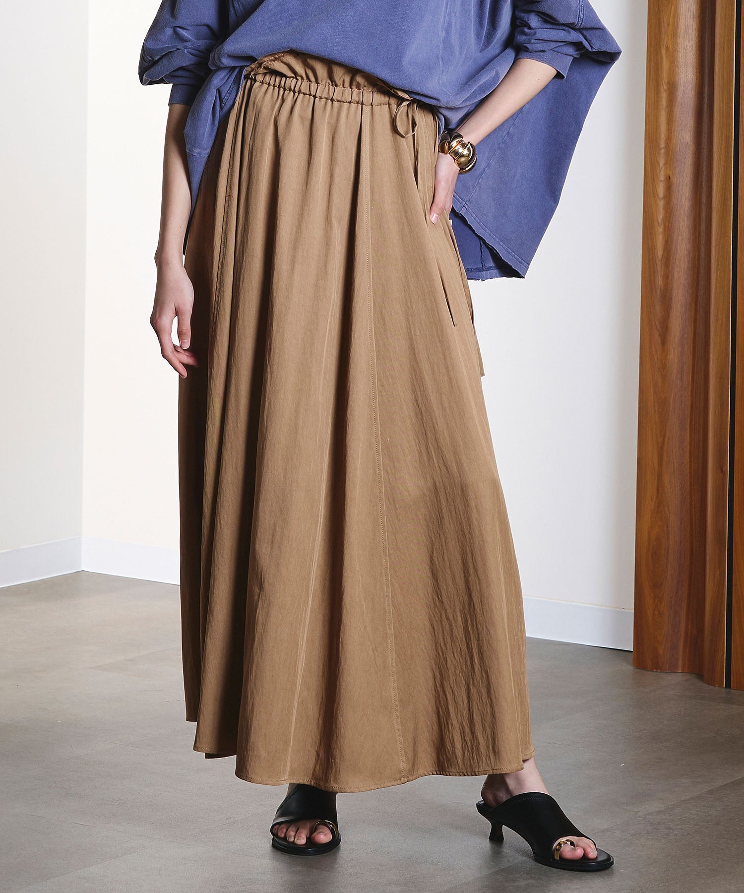 CREOLME/GATHER AND FLARE SKIRT