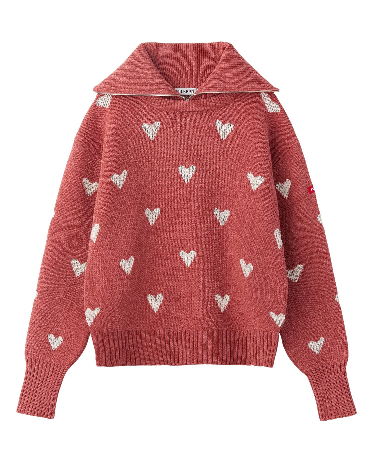 HEART JACQUARD KNIT TOP