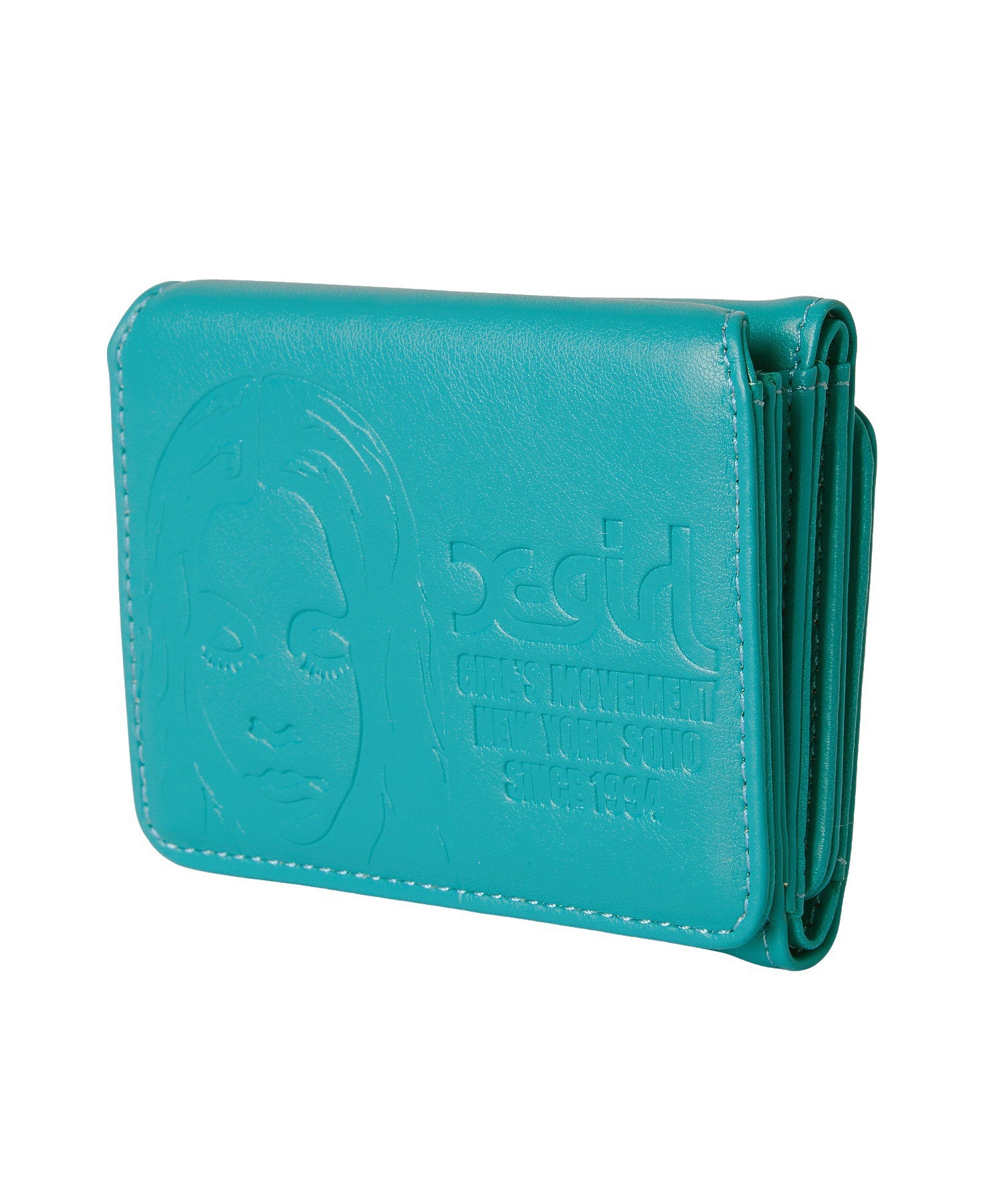 EMBOSSED FACE MINI WALLET