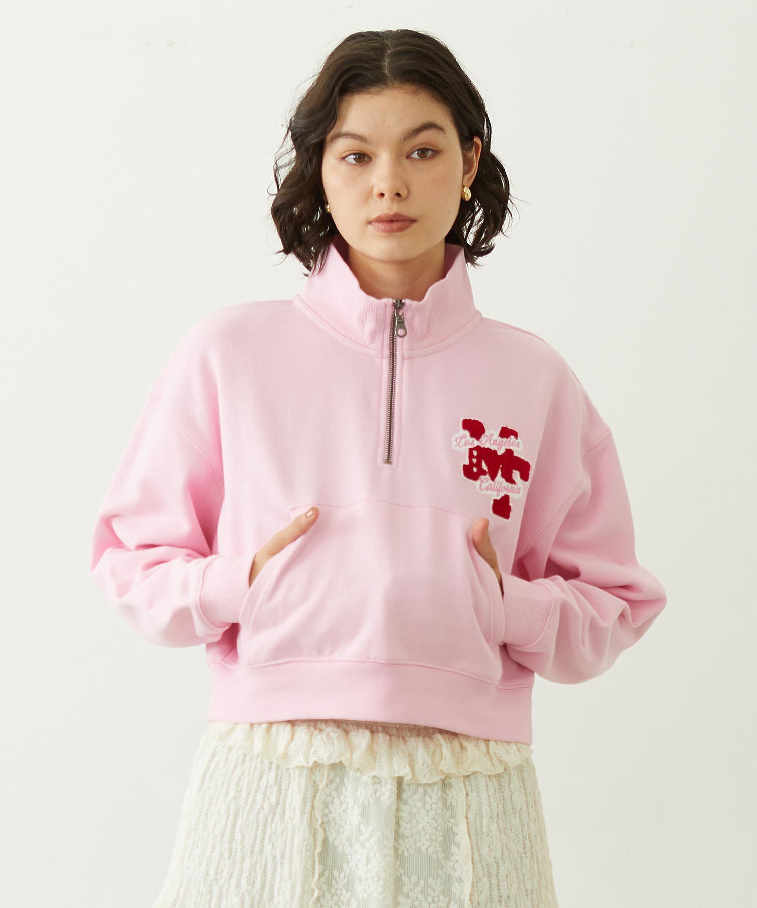 SAGARA PATCH HALF ZIP TOP