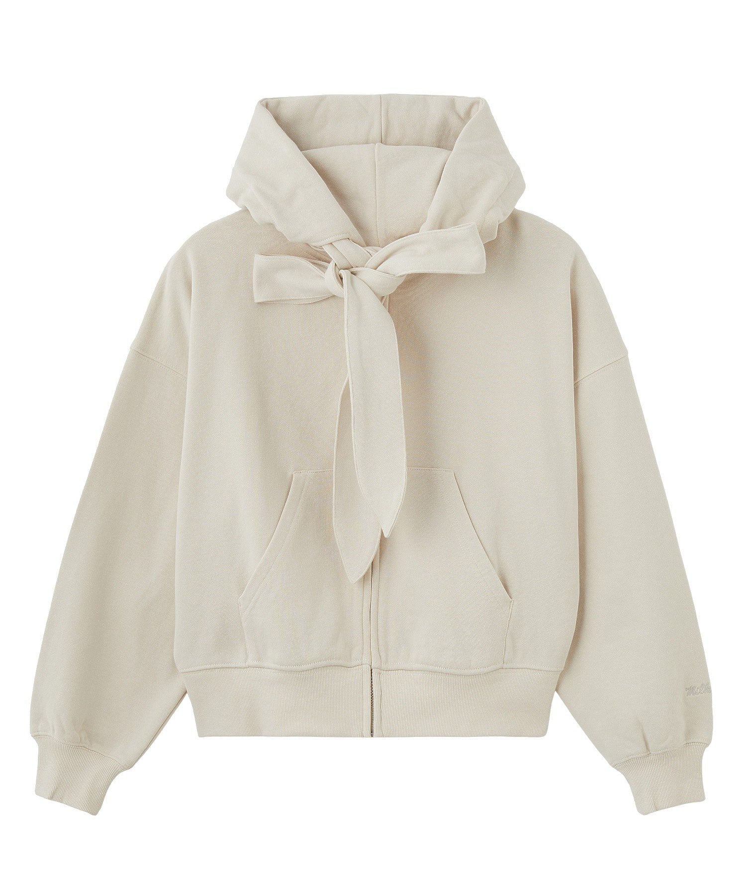 BIG RIBBON SWEAT ZIP HOODIE